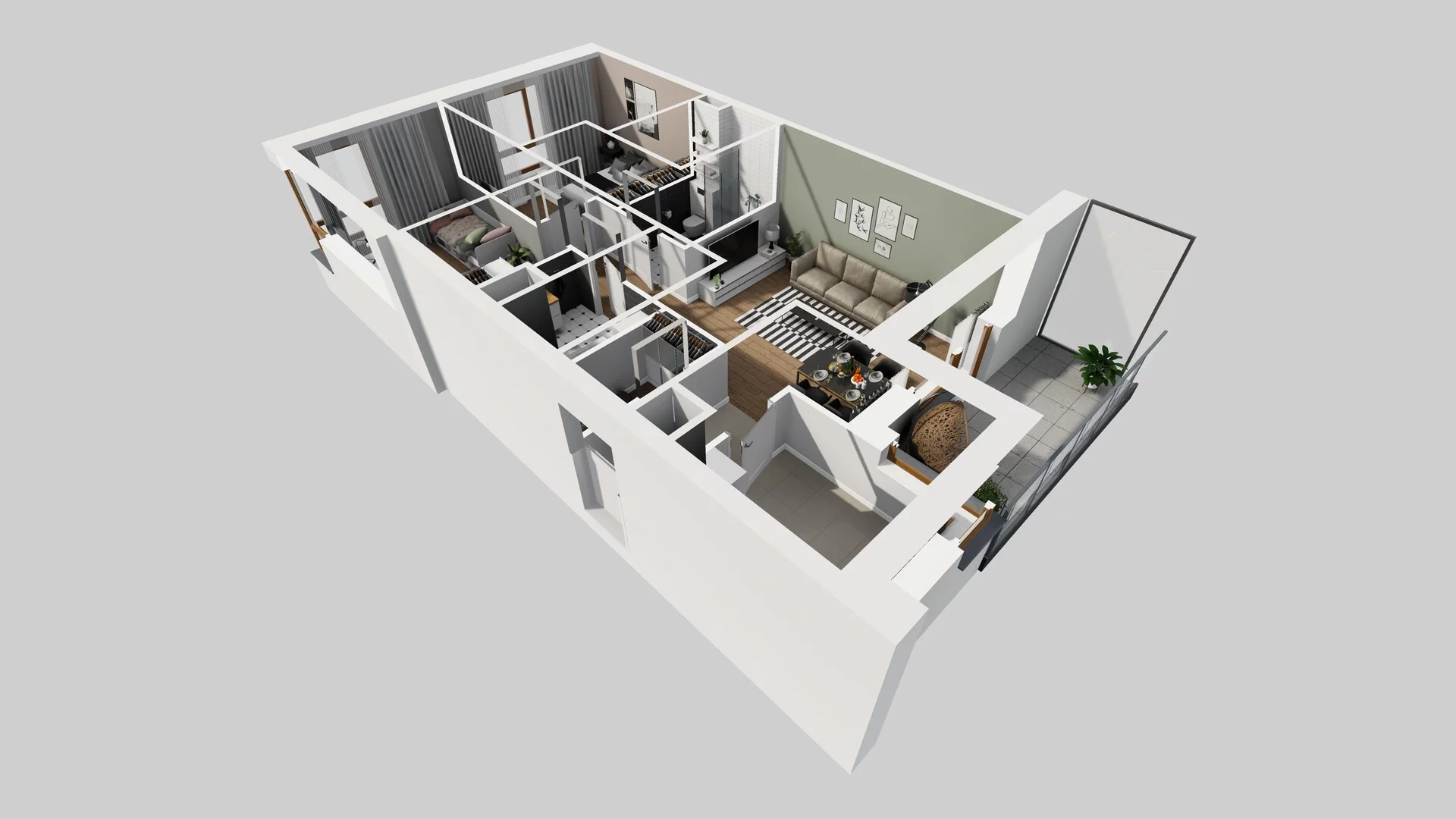 3 pokoje, mieszkanie 67,24 m², piętro 1, oferta nr B/46, Apartamenty Literacka, Warszawa, Bielany, Piaski, ul. Literacka