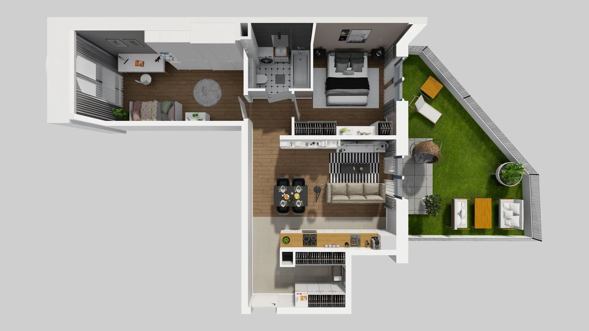 3 pokoje, mieszkanie 67,77 m², parter, oferta nr A/16, Osobowicka 114, Wrocław, Osobowice-Rędzin, Fabryczna, ul. Osobowicka 114