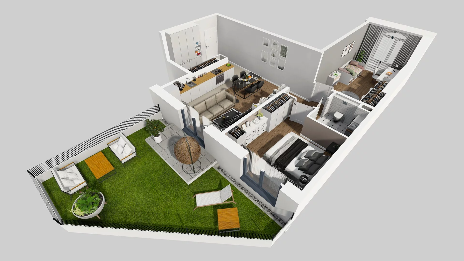 3 pokoje, mieszkanie 67,77 m², parter, oferta nr A/16, Osobowicka 114, Wrocław, Osobowice-Rędzin, Fabryczna, ul. Osobowicka 114
