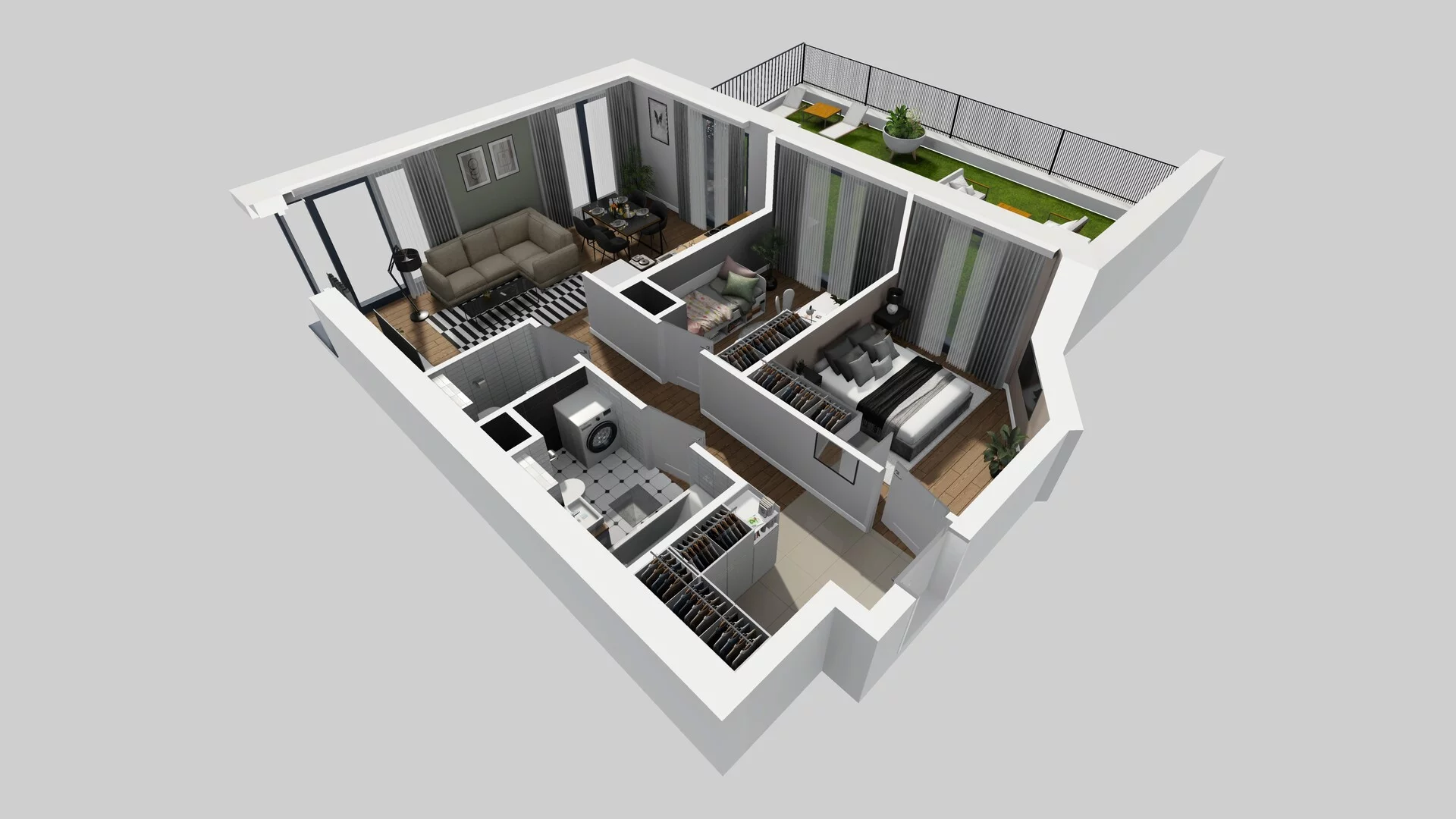 3 pokoje, mieszkanie 61,84 m², parter, oferta nr B/6, Osobowicka 114, Wrocław, Osobowice-Rędzin, Fabryczna, ul. Osobowicka 114