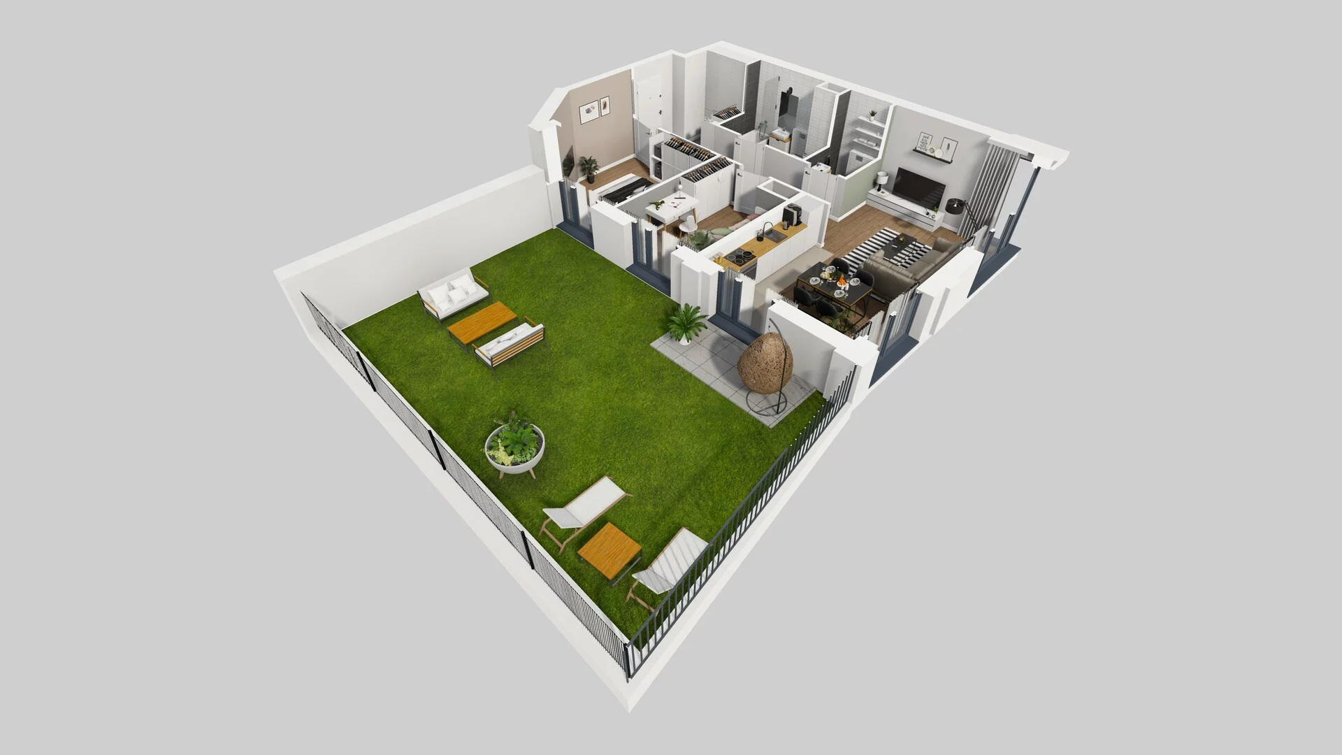 3 pokoje, mieszkanie 61,84 m², parter, oferta nr B/6, Osobowicka 114, Wrocław, Osobowice-Rędzin, Fabryczna, ul. Osobowicka 114