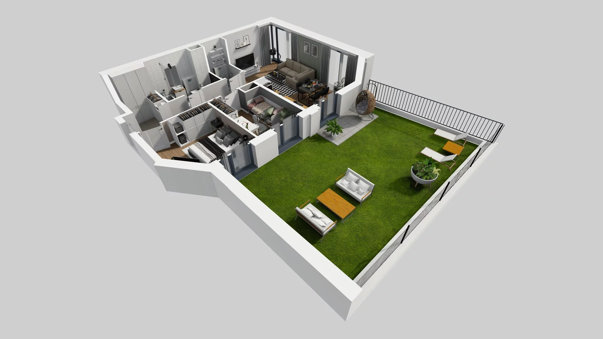 3 pokoje, mieszkanie 61,84 m², parter, oferta nr B/6, Osobowicka 114, Wrocław, Osobowice-Rędzin, Fabryczna, ul. Osobowicka 114