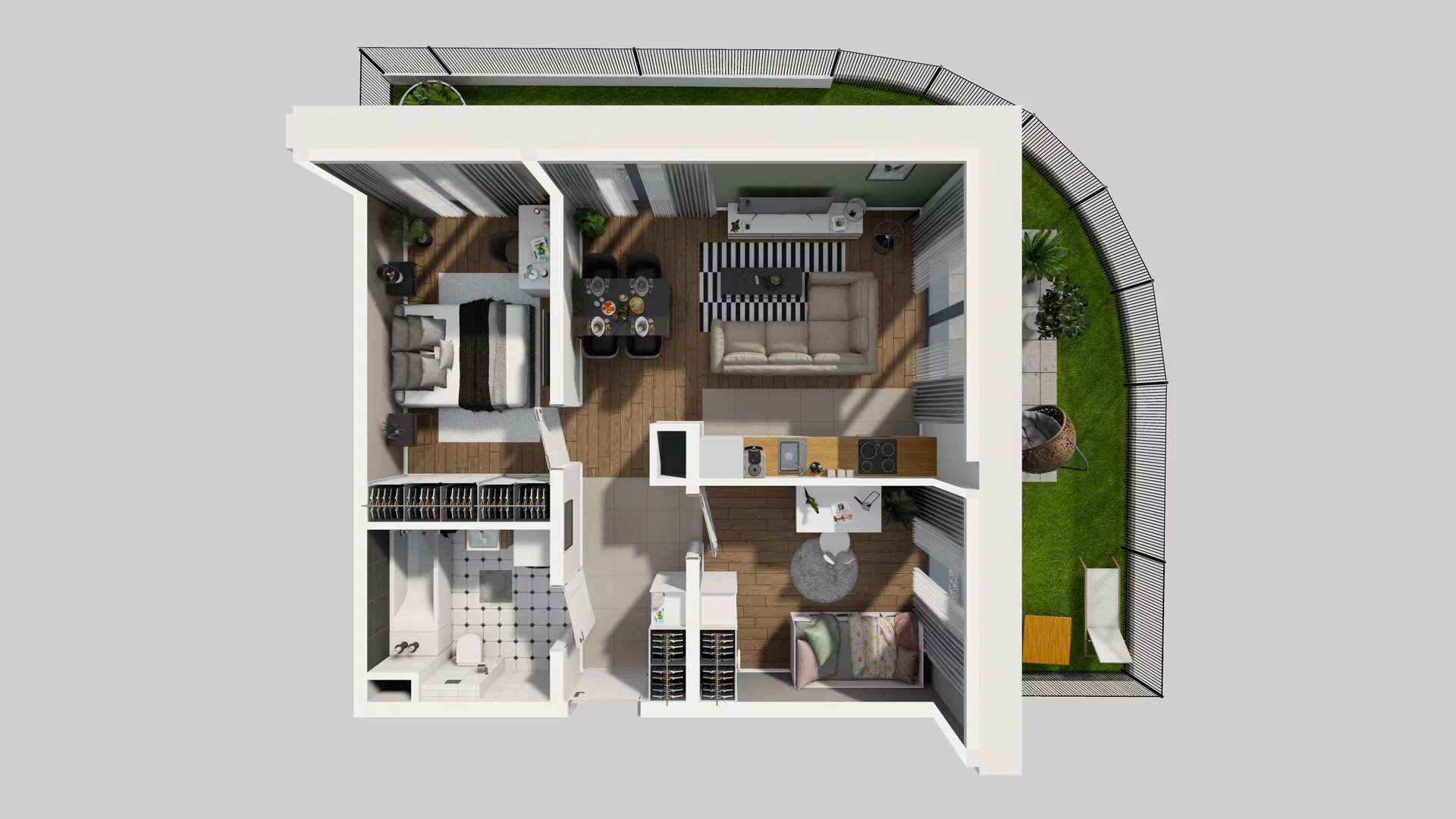 3 pokoje, mieszkanie 52,86 m², parter, oferta nr B/43, Osobowicka 114, Wrocław, Osobowice-Rędzin, Fabryczna, ul. Osobowicka 114