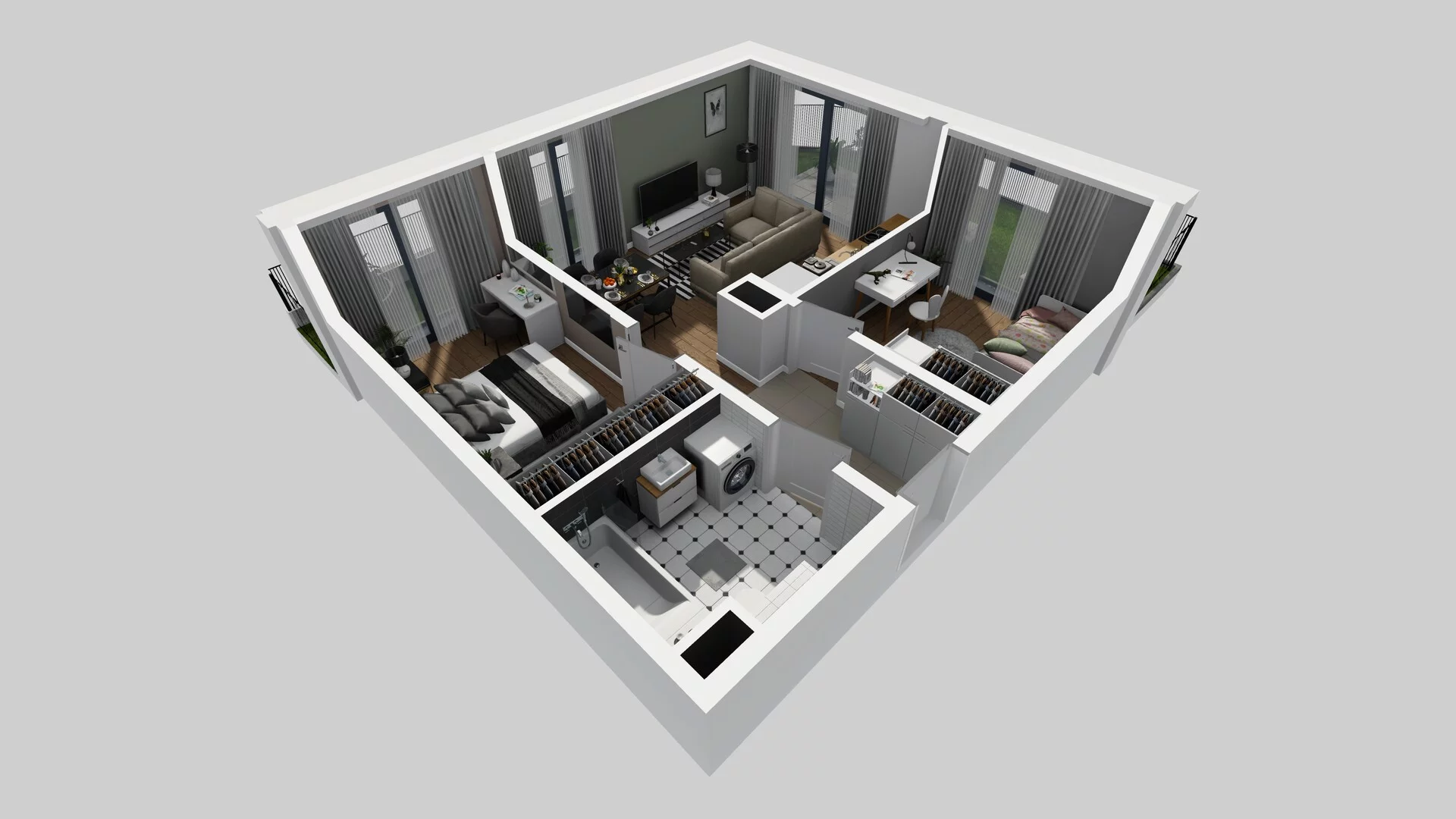 3 pokoje, mieszkanie 52,86 m², parter, oferta nr B/43, Osobowicka 114, Wrocław, Osobowice-Rędzin, Fabryczna, ul. Osobowicka 114