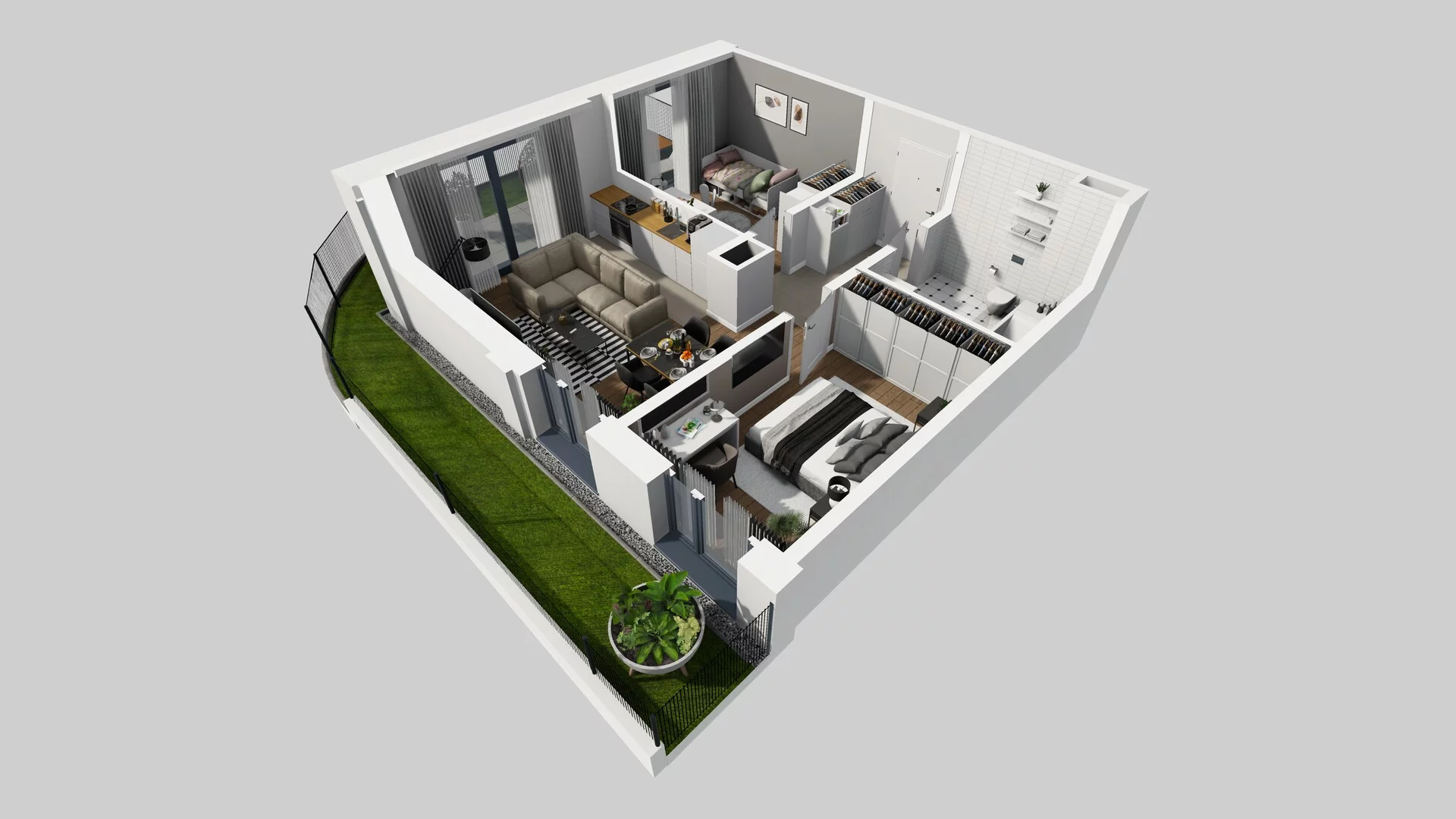 3 pokoje, mieszkanie 52,86 m², parter, oferta nr B/43, Osobowicka 114, Wrocław, Osobowice-Rędzin, Fabryczna, ul. Osobowicka 114