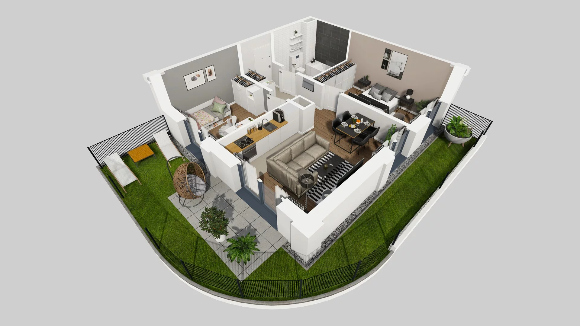 3 pokoje, mieszkanie 52,86 m², parter, oferta nr B/43, Osobowicka 114, Wrocław, Osobowice-Rędzin, Fabryczna, ul. Osobowicka 114