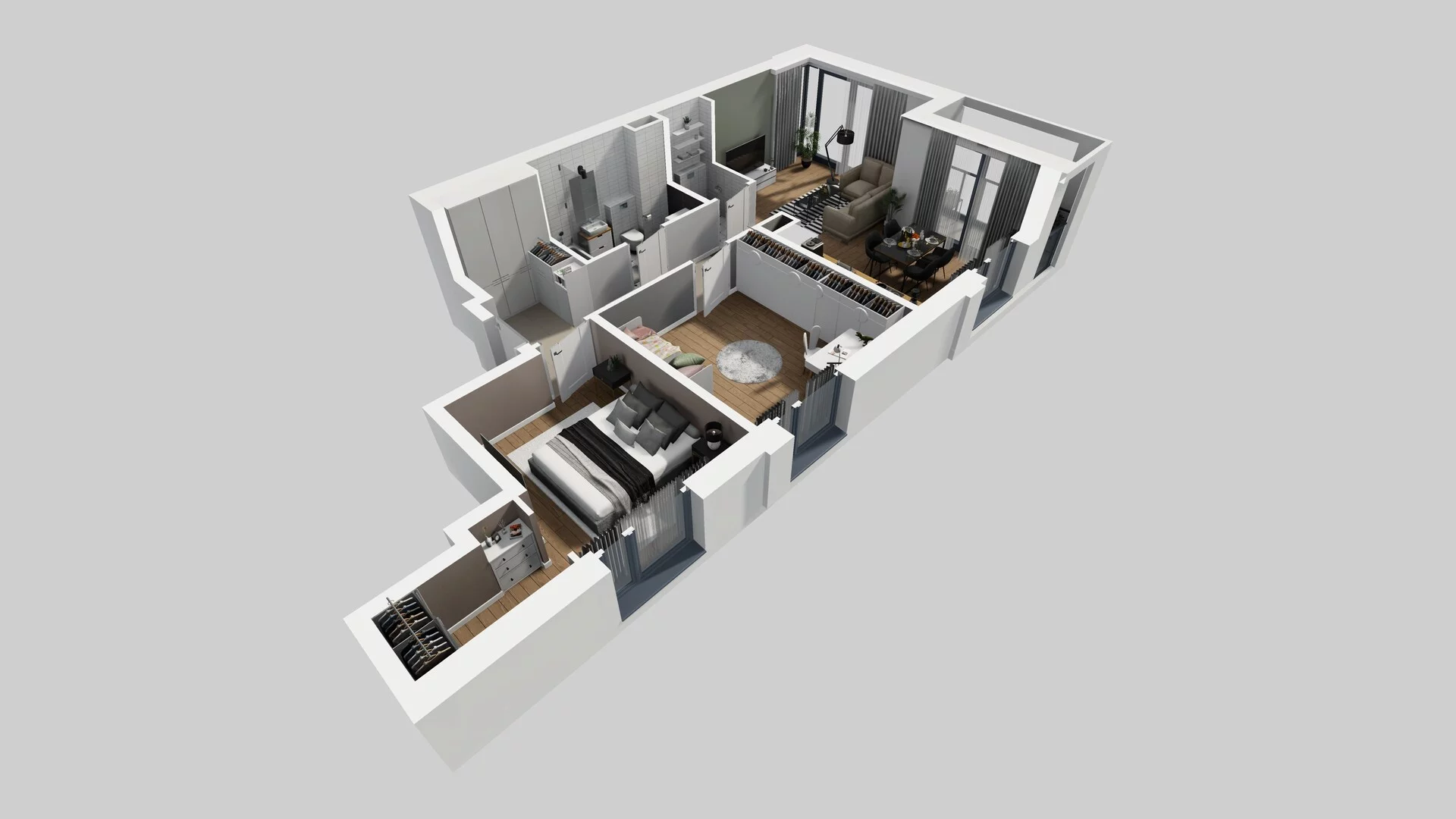 3 pokoje, mieszkanie 66,62 m², piętro 1, oferta nr B/13, Osobowicka 114, Wrocław, Osobowice-Rędzin, Fabryczna, ul. Osobowicka 114