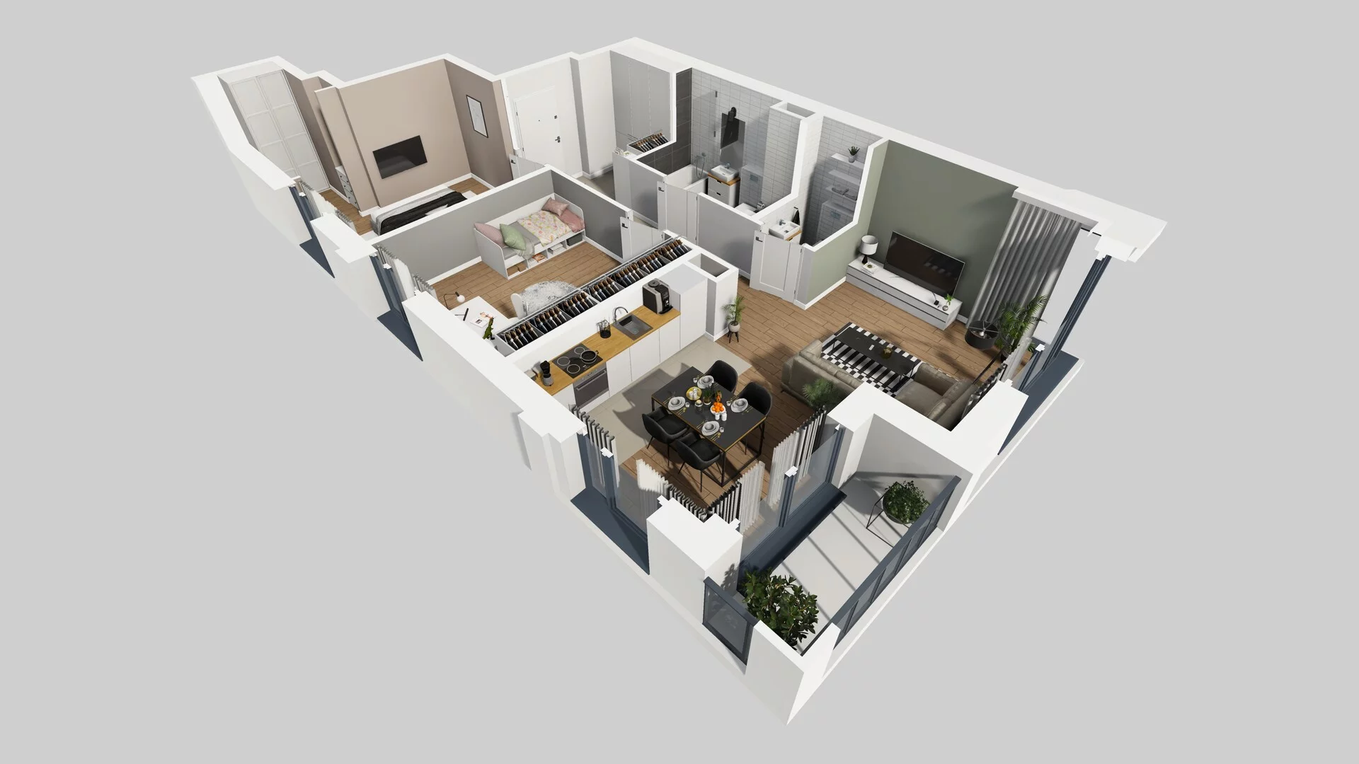 3 pokoje, mieszkanie 66,62 m², piętro 1, oferta nr B/13, Osobowicka 114, Wrocław, Osobowice-Rędzin, Fabryczna, ul. Osobowicka 114