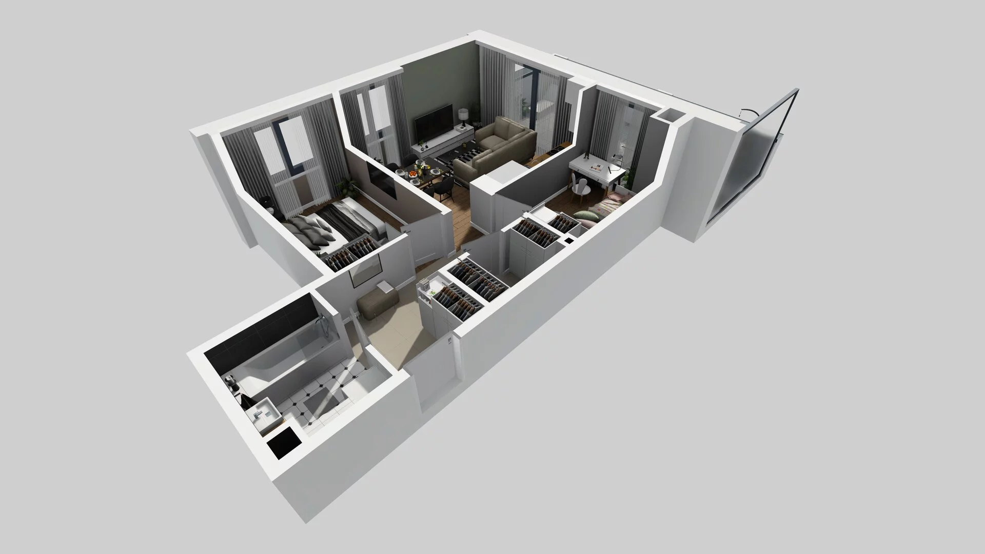 3 pokoje, mieszkanie 51,53 m², piętro 1, oferta nr B/32, Osobowicka 114, Wrocław, Osobowice-Rędzin, Fabryczna, ul. Osobowicka 114