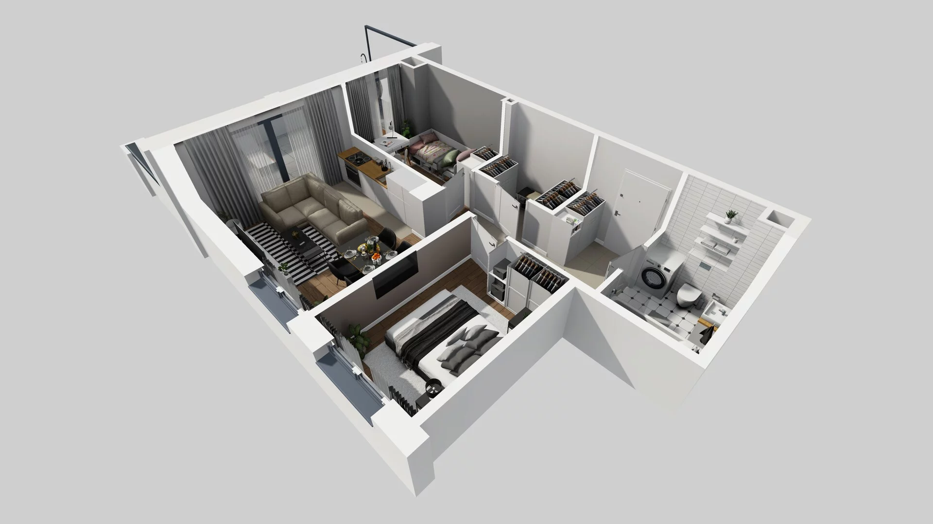 3 pokoje, mieszkanie 51,53 m², piętro 1, oferta nr B/32, Osobowicka 114, Wrocław, Osobowice-Rędzin, Fabryczna, ul. Osobowicka 114
