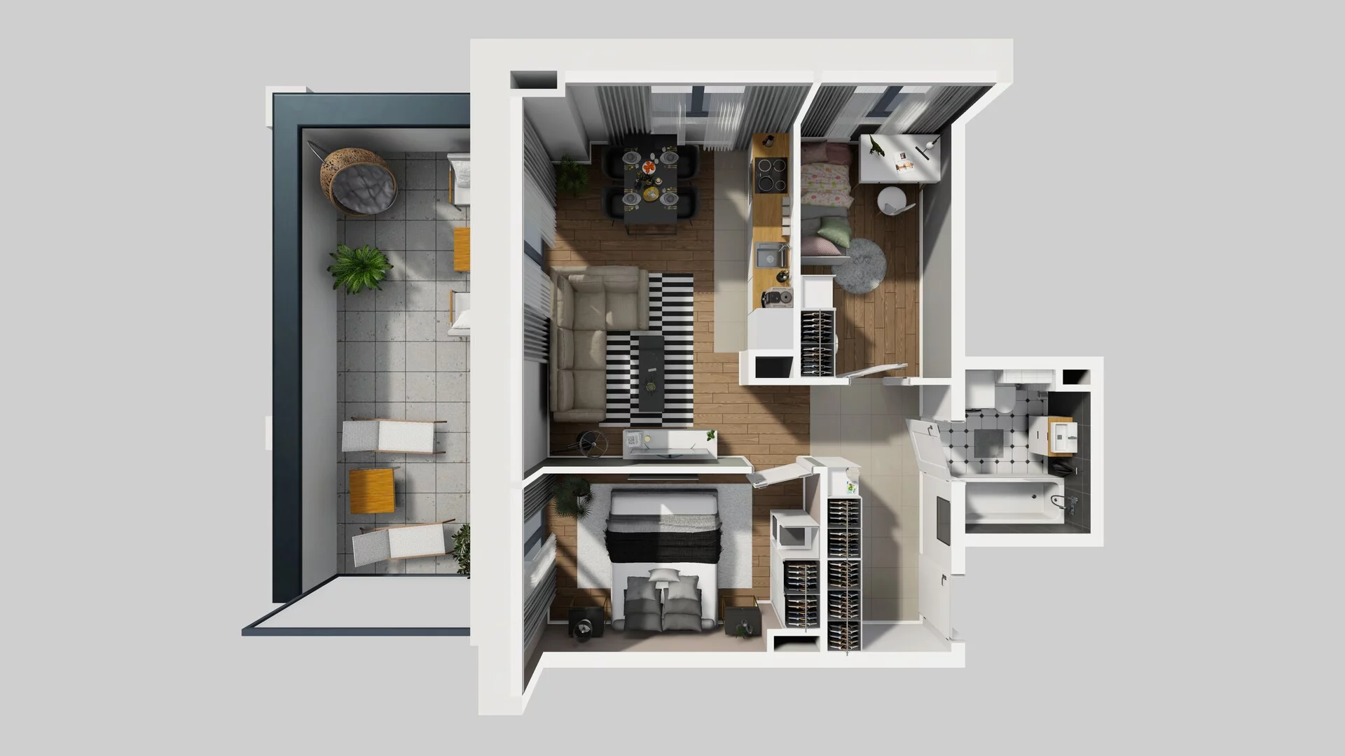 3 pokoje, mieszkanie 49,19 m², piętro 1, oferta nr B/33, Osobowicka 114, Wrocław, Osobowice-Rędzin, Fabryczna, ul. Osobowicka 114