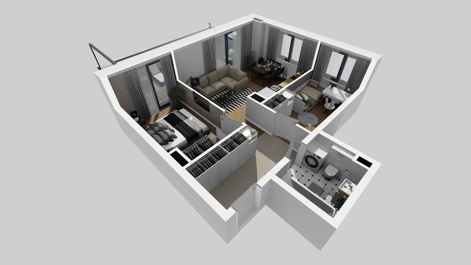 3 pokoje, mieszkanie 49,19 m², piętro 1, oferta nr B/33, Osobowicka 114, Wrocław, Osobowice-Rędzin, Fabryczna, ul. Osobowicka 114