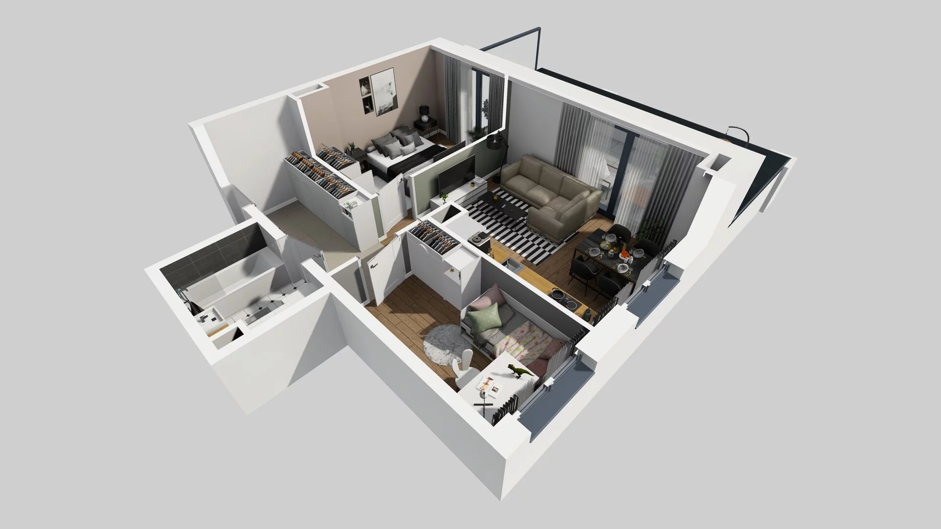 3 pokoje, mieszkanie 49,19 m², piętro 1, oferta nr B/33, Osobowicka 114, Wrocław, Osobowice-Rędzin, Fabryczna, ul. Osobowicka 114