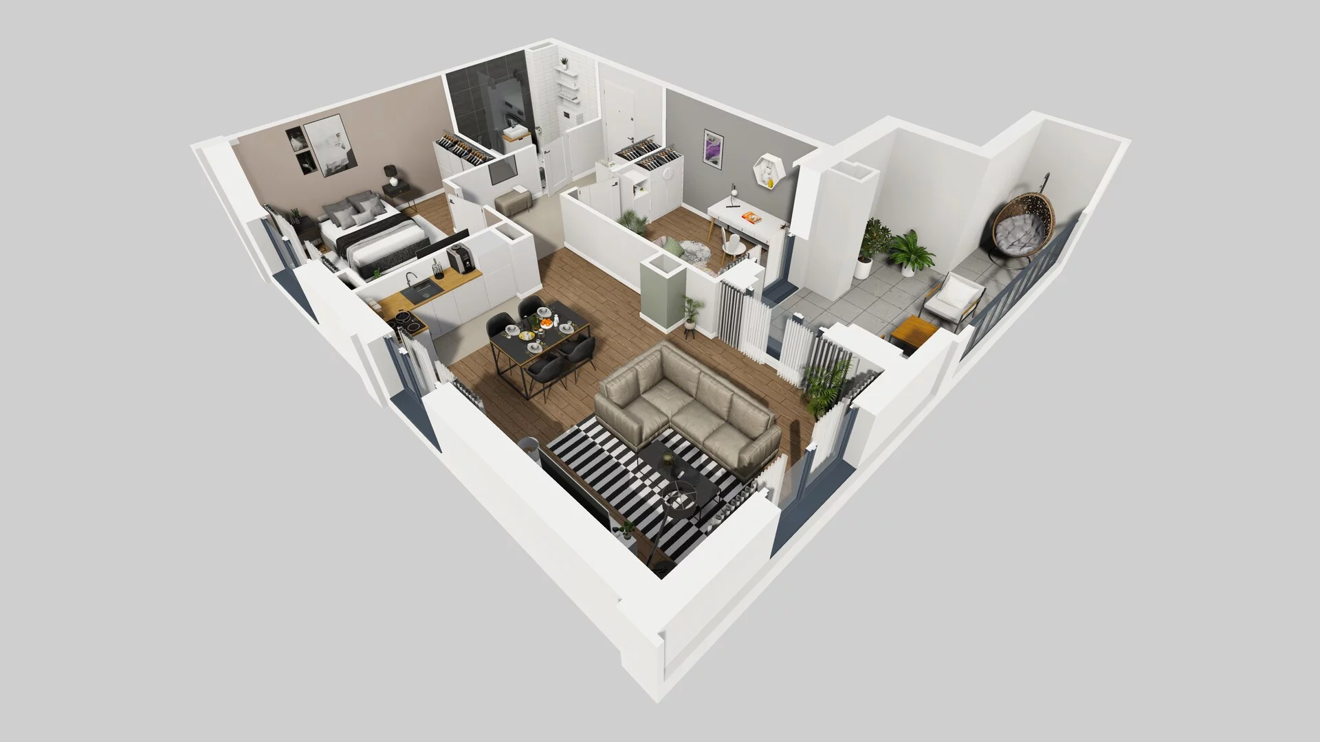 3 pokoje, mieszkanie 61,11 m², piętro 2, oferta nr B/53, Osobowicka 114, Wrocław, Osobowice-Rędzin, Fabryczna, ul. Osobowicka 114