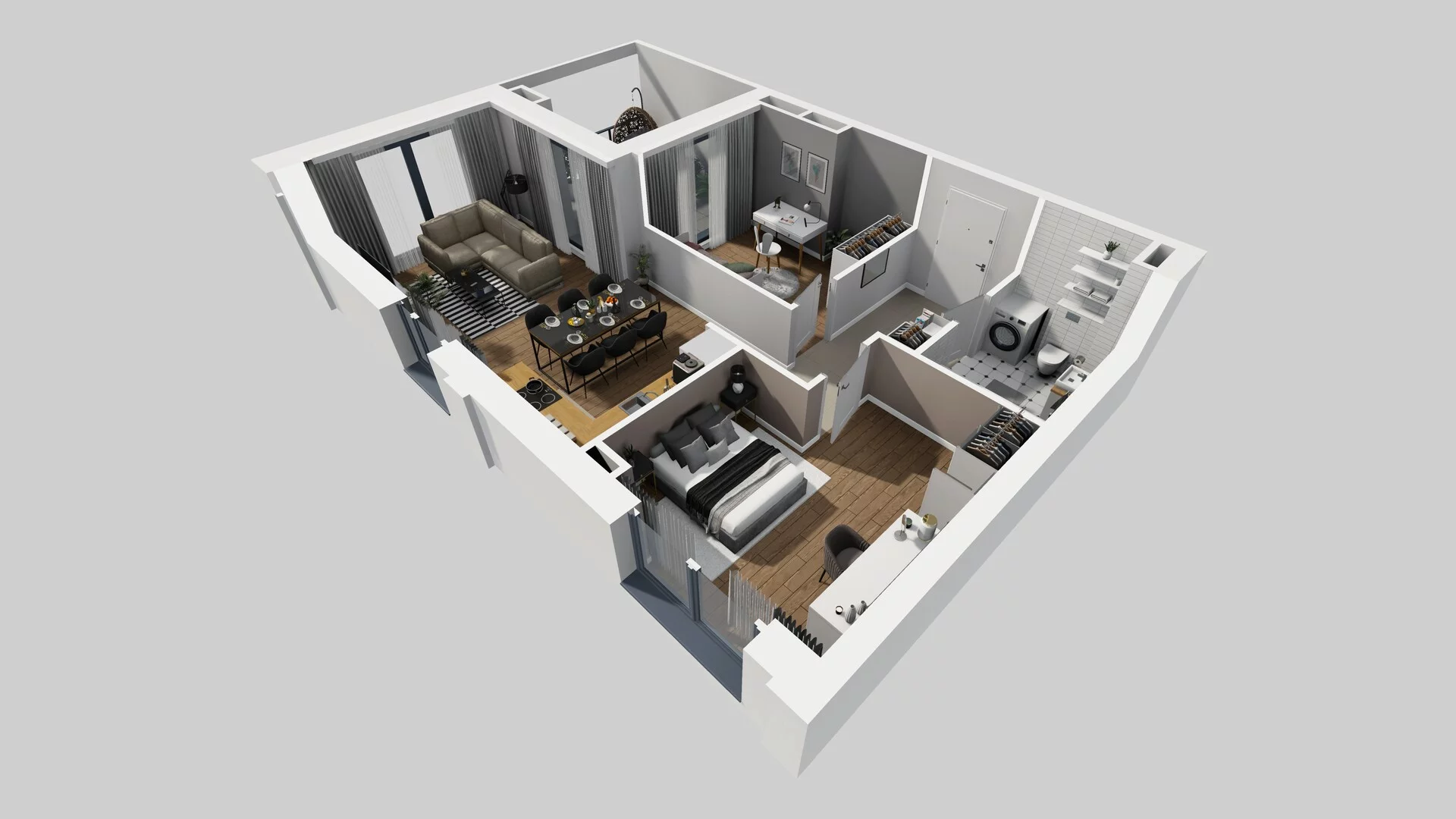 3 pokoje, mieszkanie 57,65 m², piętro 2, oferta nr B/54, Osobowicka 114, Wrocław, Osobowice-Rędzin, Fabryczna, ul. Osobowicka 114