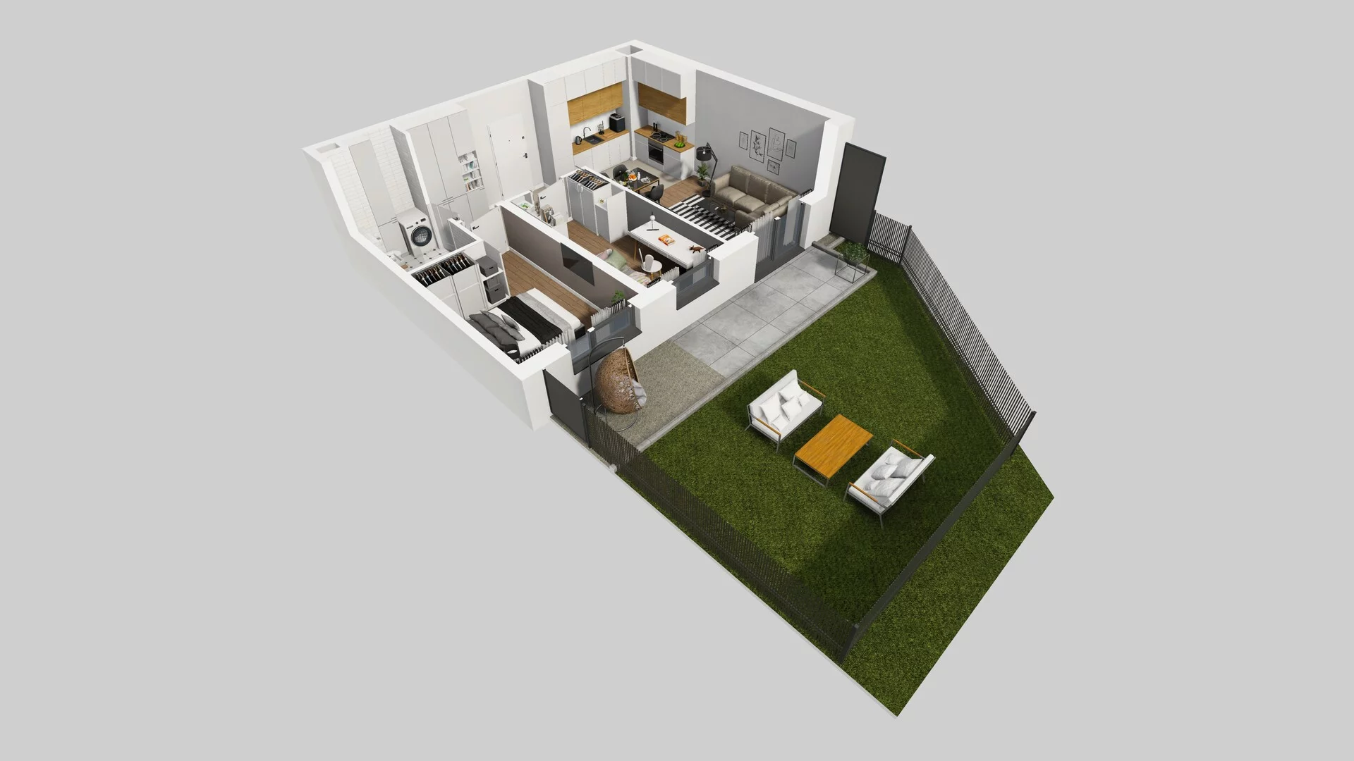 3 pokoje, mieszkanie 52,10 m², parter, oferta nr B/5, Hubska 100, Wrocław, Huby, Krzyki, ul. Paczkowska