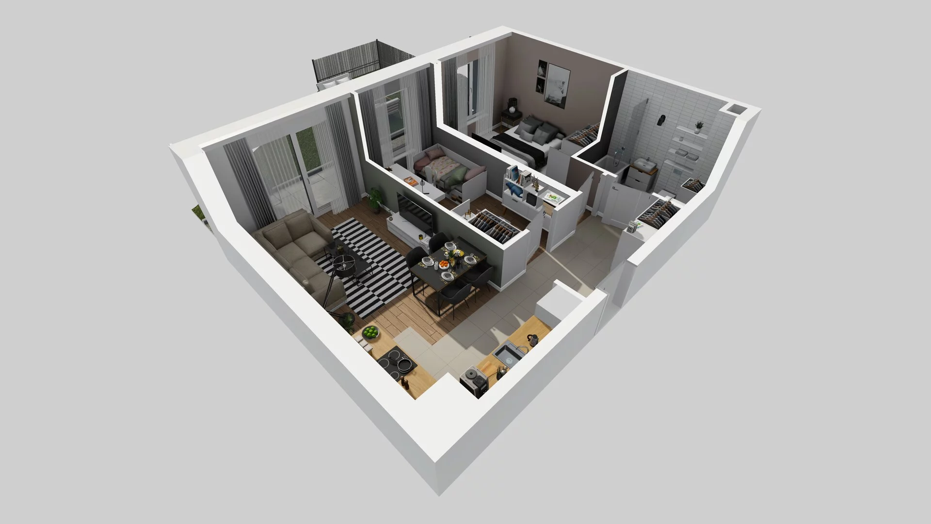 3 pokoje, mieszkanie 50,74 m², parter, oferta nr B/15, Hubska 100, Wrocław, Huby, Krzyki, ul. Paczkowska