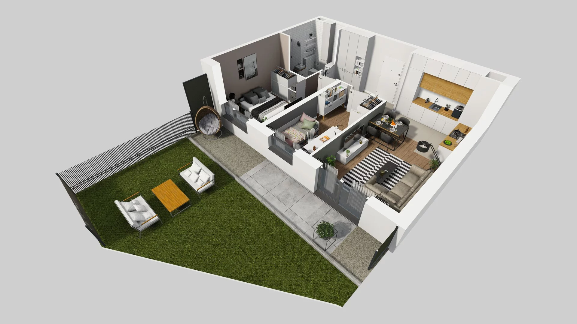 3 pokoje, mieszkanie 50,74 m², parter, oferta nr B/15, Hubska 100, Wrocław, Huby, Krzyki, ul. Paczkowska