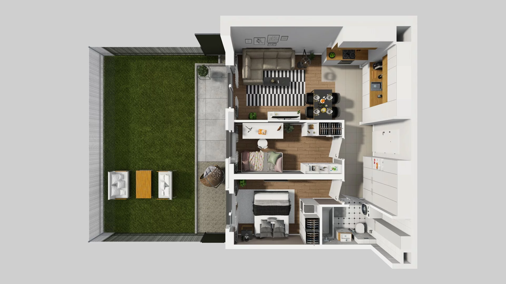3 pokoje, mieszkanie 51,49 m², parter, oferta nr B/16, Hubska 100, Wrocław, Huby, Krzyki, ul. Paczkowska