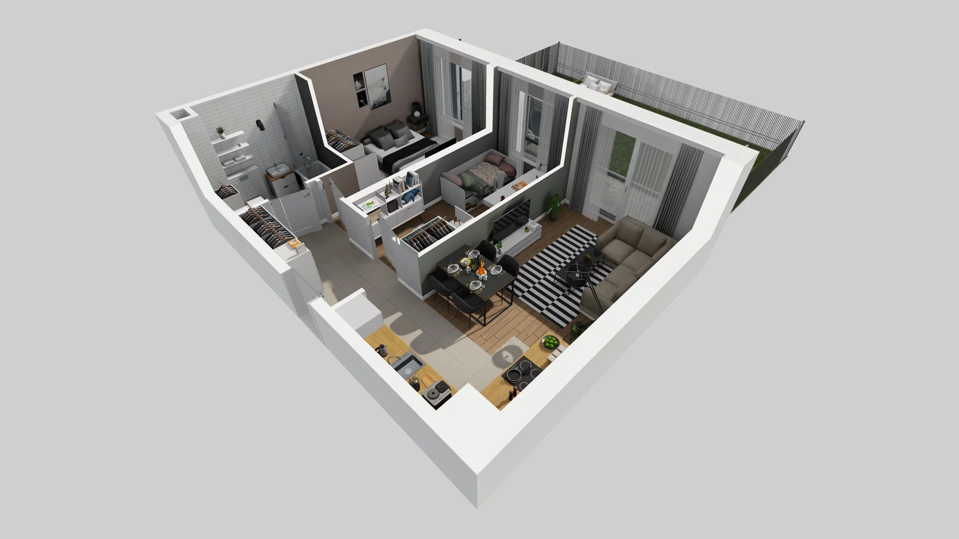 3 pokoje, mieszkanie 51,49 m², parter, oferta nr B/16, Hubska 100, Wrocław, Huby, Krzyki, ul. Paczkowska