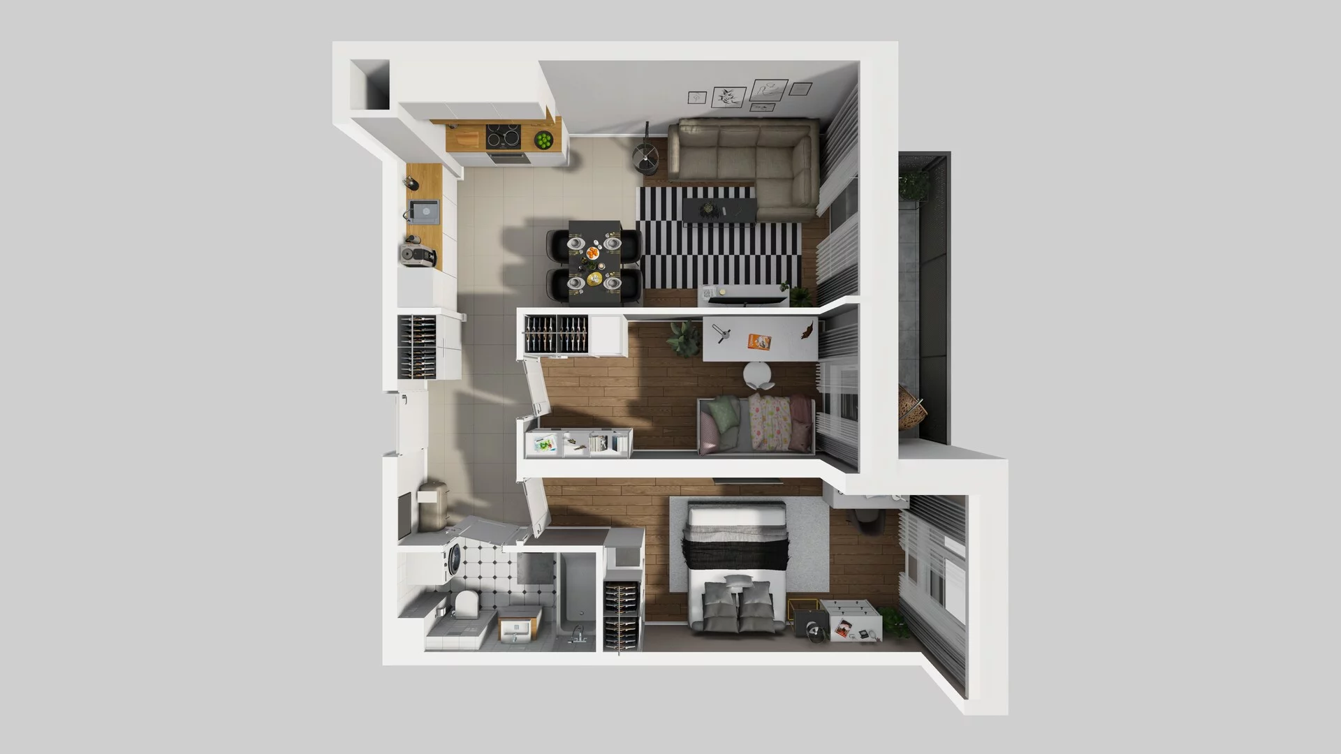 3 pokoje, mieszkanie 55,81 m², piętro 1, oferta nr B/26, Hubska 100, Wrocław, Huby, Krzyki, ul. Paczkowska