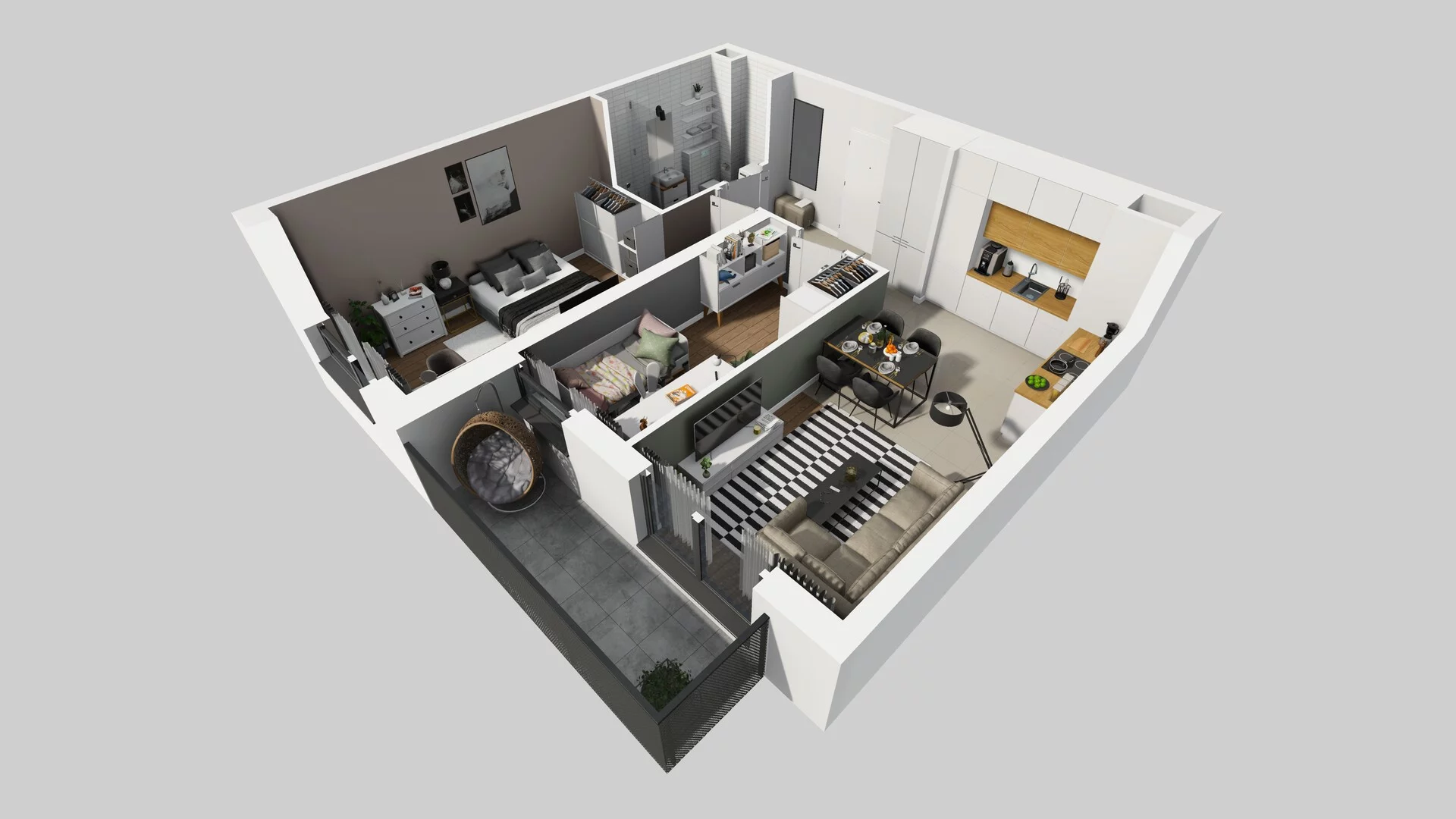 3 pokoje, mieszkanie 55,81 m², piętro 1, oferta nr B/26, Hubska 100, Wrocław, Huby, Krzyki, ul. Paczkowska