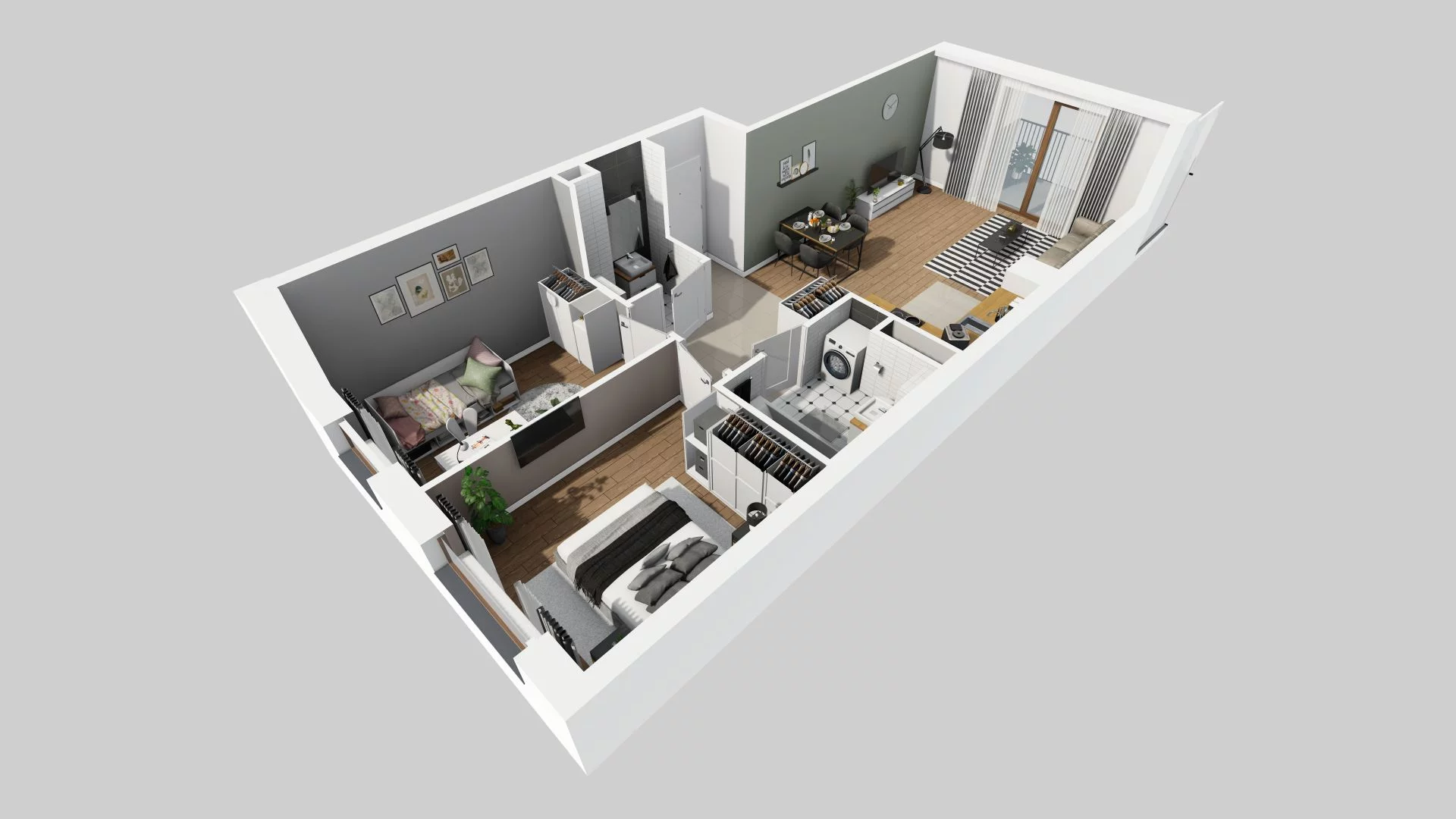 3 pokoje, mieszkanie 61,33 m², piętro 3, oferta nr E/78, Harmonia Mokotów, Warszawa, Mokotów, Siekierki, al. Polski Walczącej / Józefa Becka