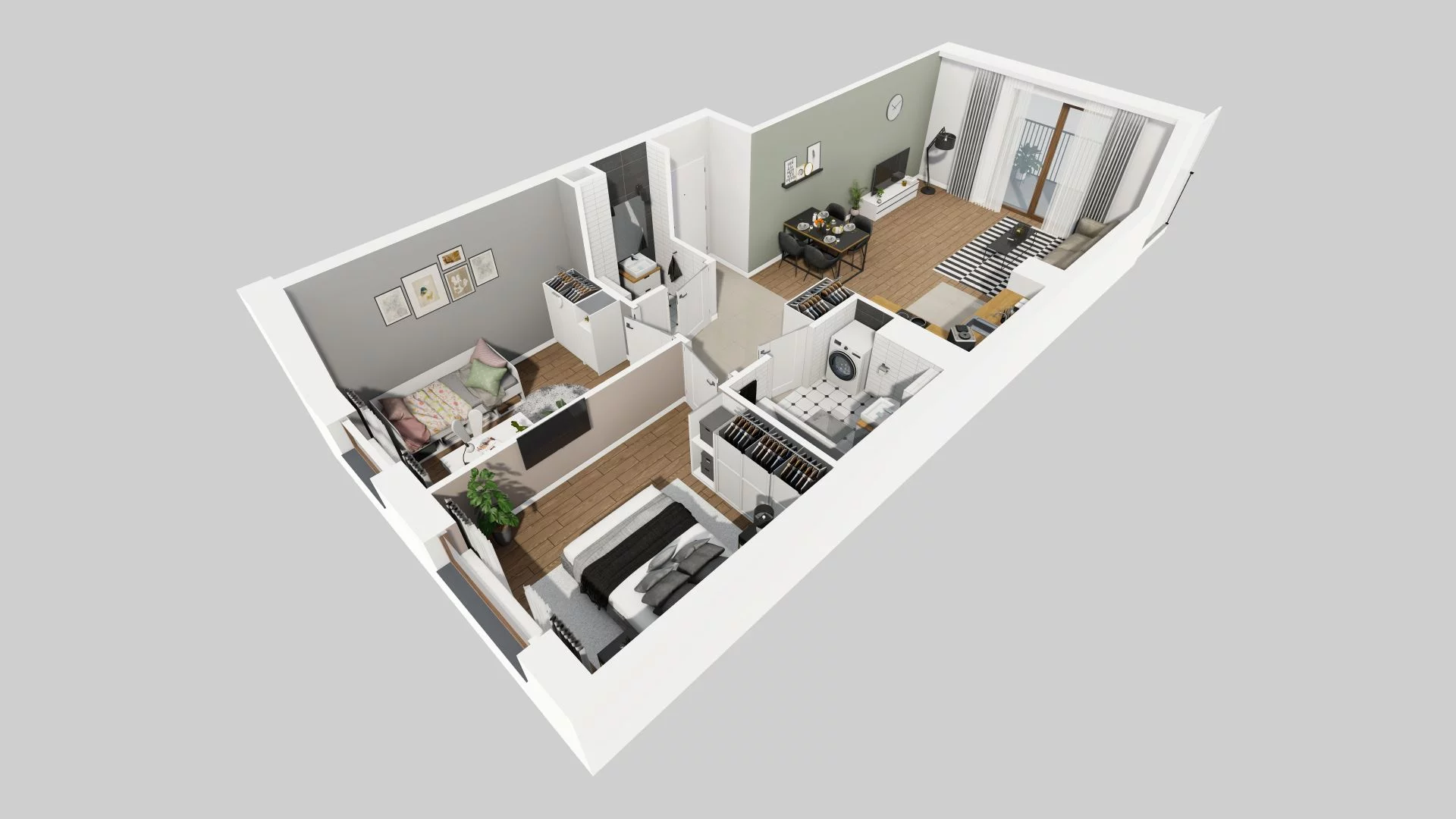 3 pokoje, mieszkanie 61,38 m², piętro 1, oferta nr G/19, Harmonia Mokotów, Warszawa, Mokotów, Siekierki, al. Polski Walczącej / Józefa Becka