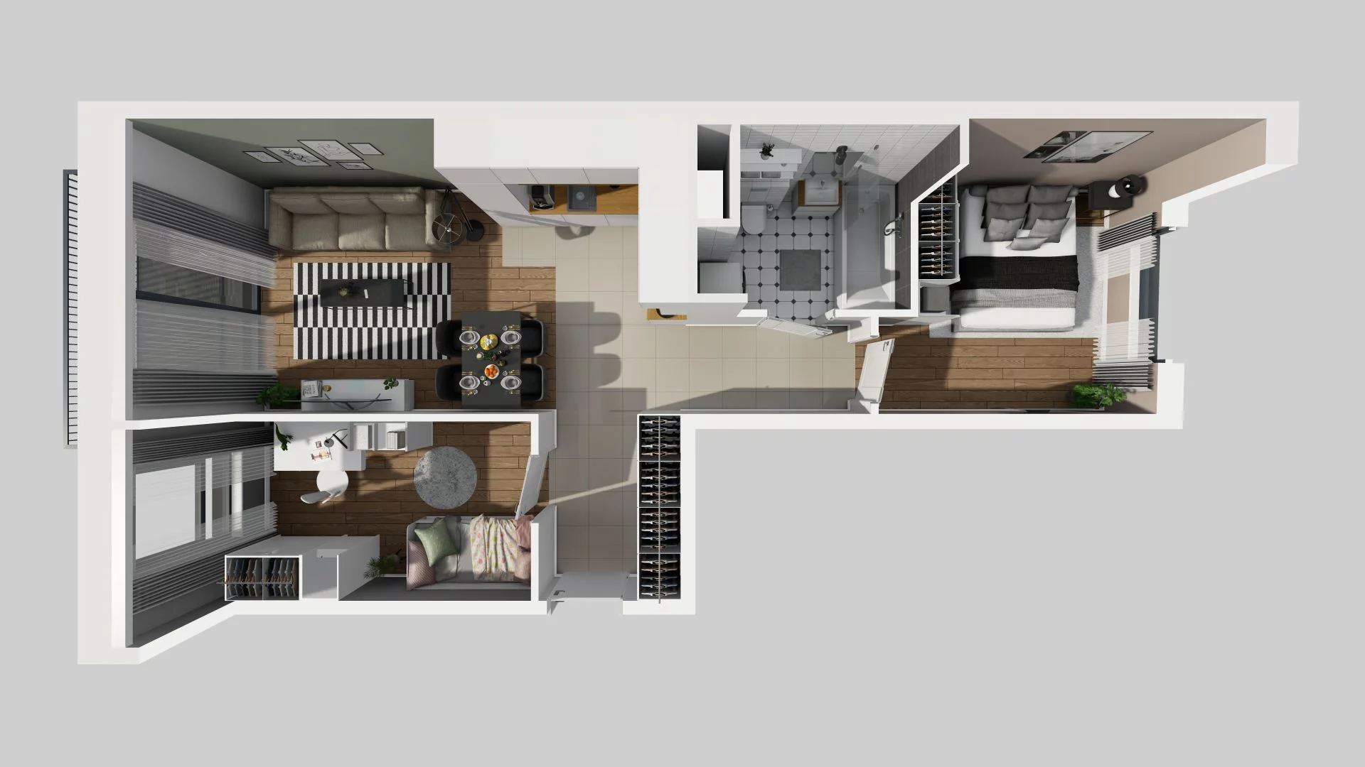 3 pokoje, mieszkanie 51,62 m², piętro 5, oferta nr H/29, Harmonia Mokotów etap 3, Warszawa, Mokotów, Siekierki, al. Polski Walczącej
