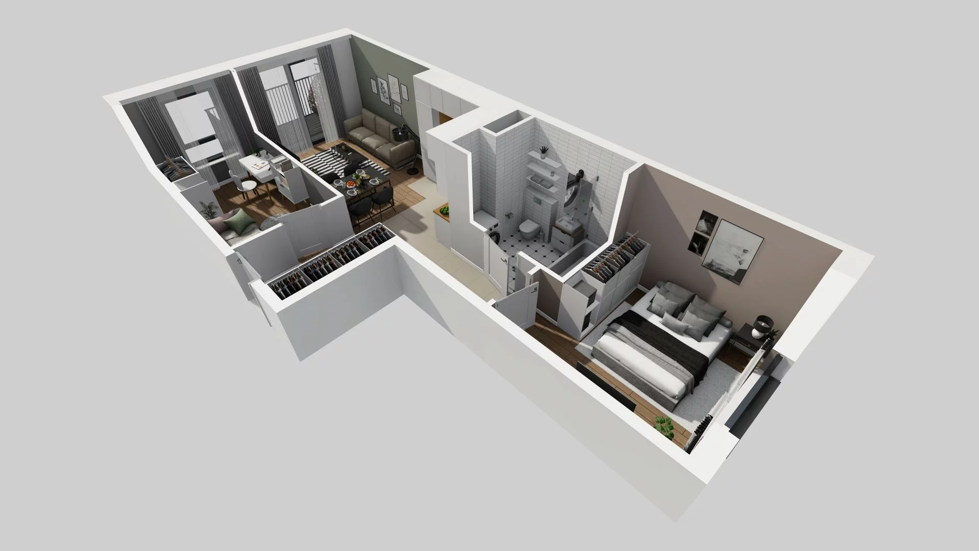 3 pokoje, mieszkanie 51,62 m², piętro 5, oferta nr H/29, Harmonia Mokotów etap 3, Warszawa, Mokotów, Siekierki, al. Polski Walczącej