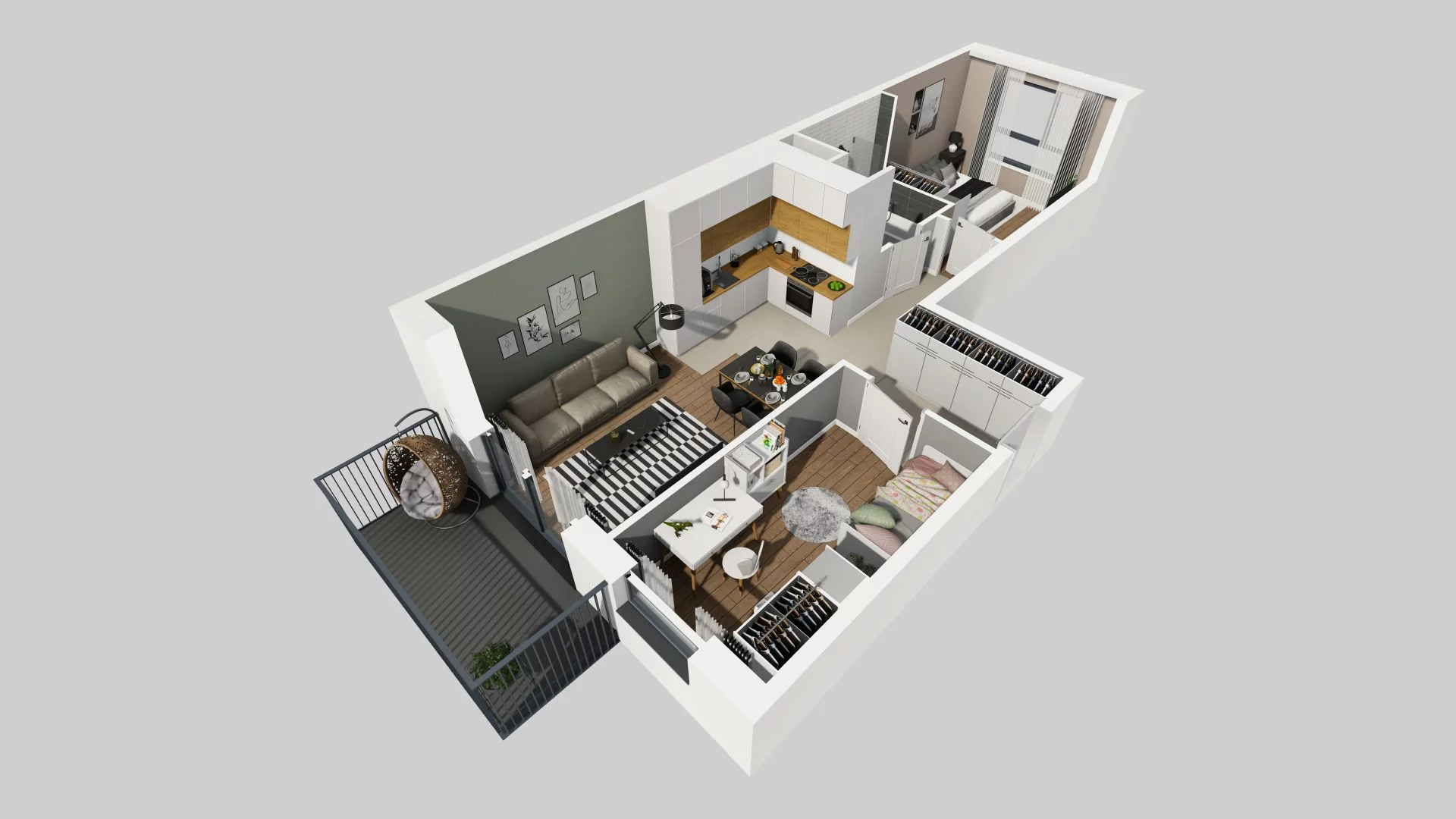 3 pokoje, mieszkanie 51,62 m², piętro 5, oferta nr H/29, Harmonia Mokotów etap 3, Warszawa, Mokotów, Siekierki, al. Polski Walczącej