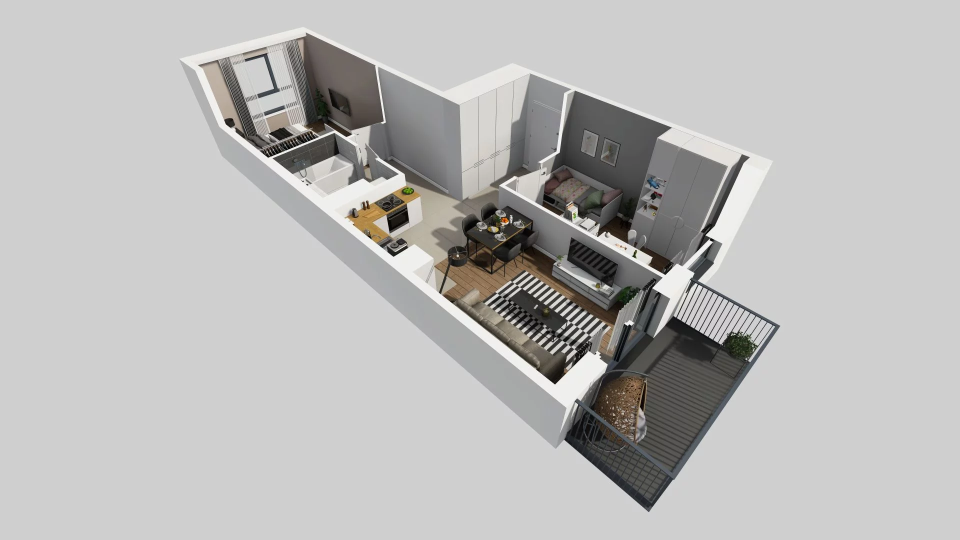 3 pokoje, mieszkanie 51,62 m², piętro 5, oferta nr H/29, Harmonia Mokotów etap 3, Warszawa, Mokotów, Siekierki, al. Polski Walczącej