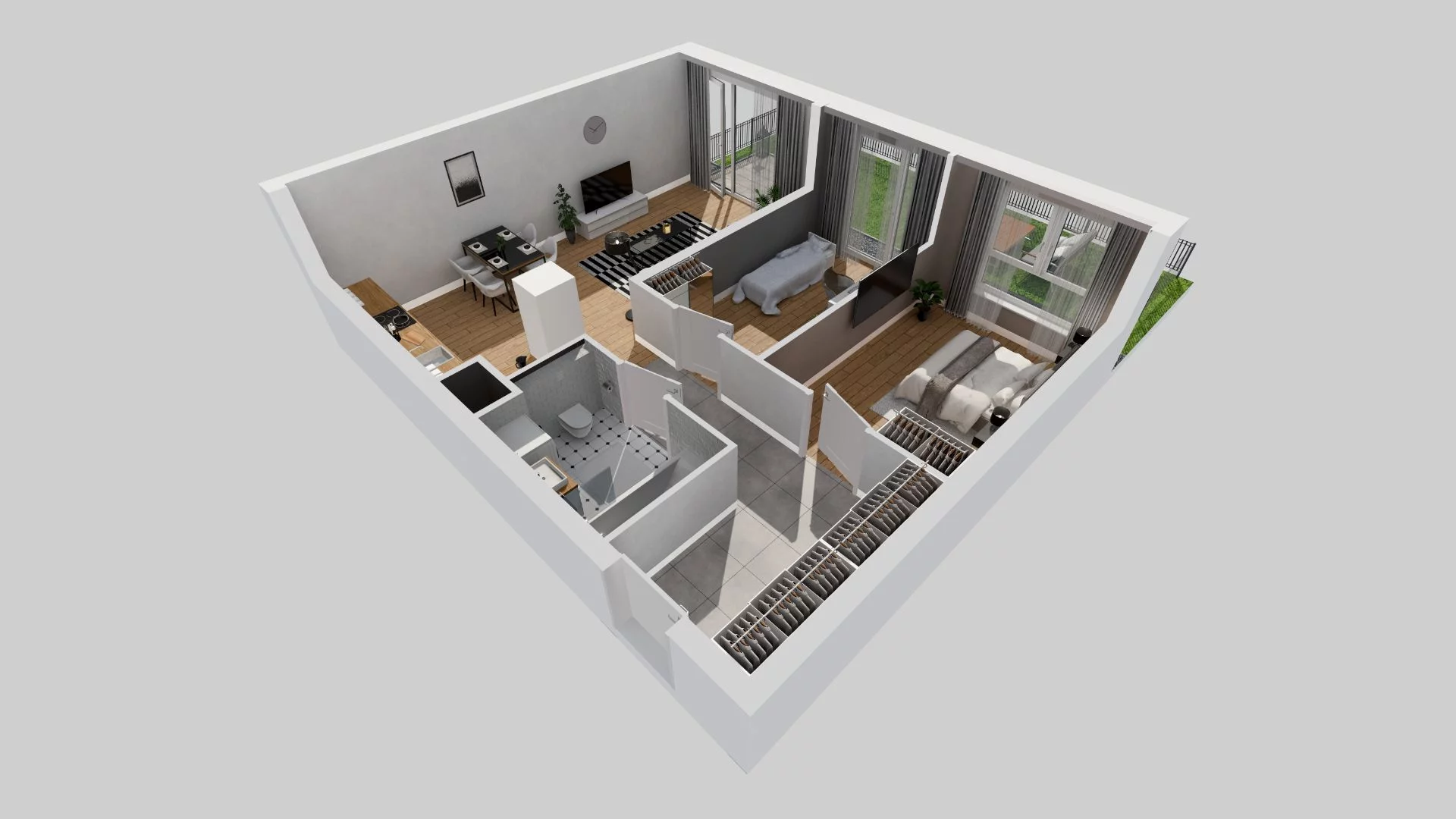 3 pokoje, mieszkanie 60,90 m², parter, oferta nr B/87, 29. Aleja, Kraków, Stare Miasto, Warszawskie, ul. Prandoty 10c / al. 29 Listopada
