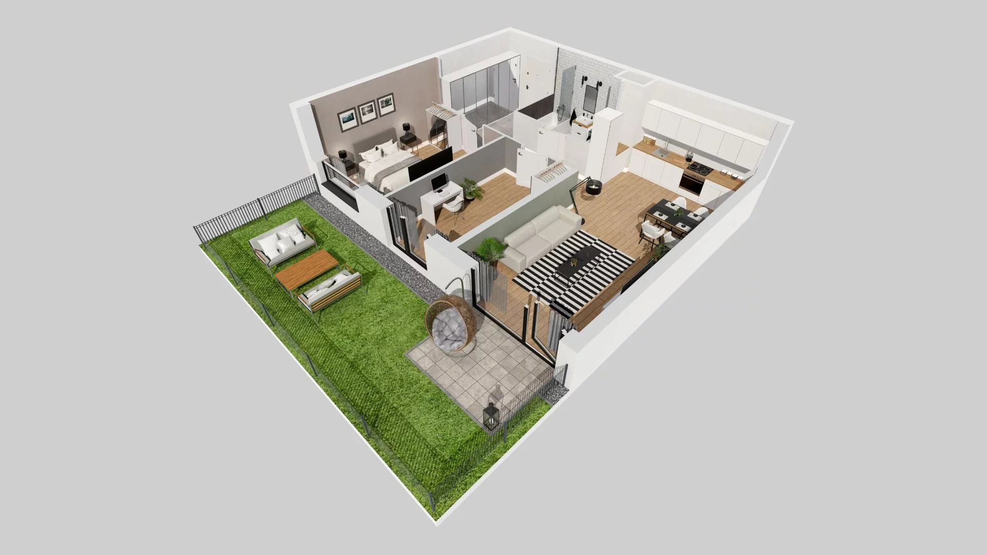 3 pokoje, mieszkanie 60,90 m², parter, oferta nr B/87, 29. Aleja, Kraków, Stare Miasto, Warszawskie, ul. Prandoty 10c / al. 29 Listopada