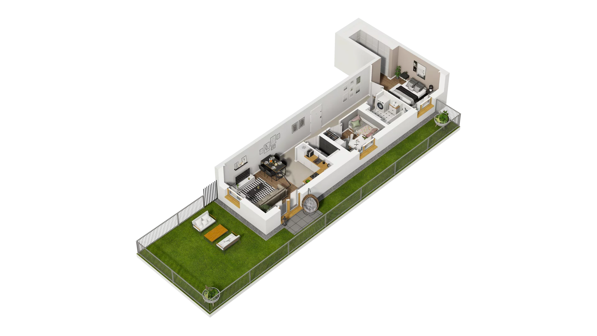 3 pokoje, mieszkanie 59,66 m², parter, oferta nr B2/1, Osiedle Arkadia, Wrocław, Polanowice-Poświętne-Ligota, Poświętne, ul. Ramiszowska 6