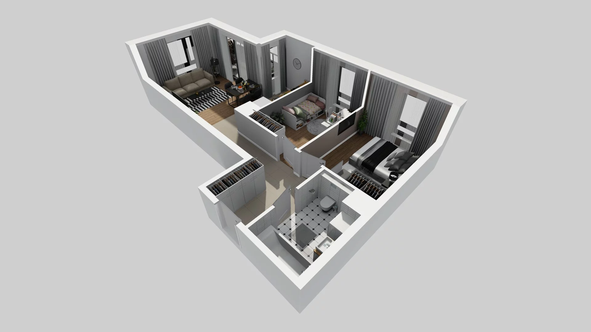 3 pokoje, mieszkanie 57,53 m², piętro 1, oferta nr D/12, Osiedle Urbino 1.4, Warszawa, Włochy, Raków, ul. Równoległa