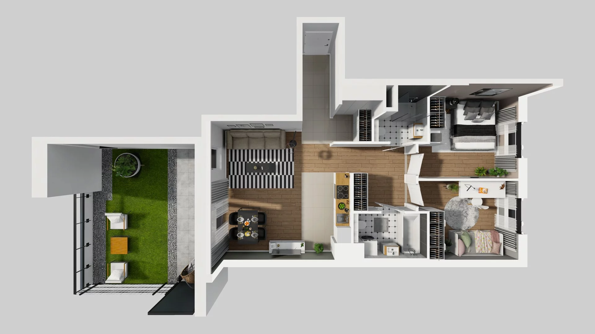3 pokoje, mieszkanie 68,46 m², piętro 1, oferta nr D/13, Osiedle Urbino 1.4, Warszawa, Włochy, Raków, ul. Równoległa