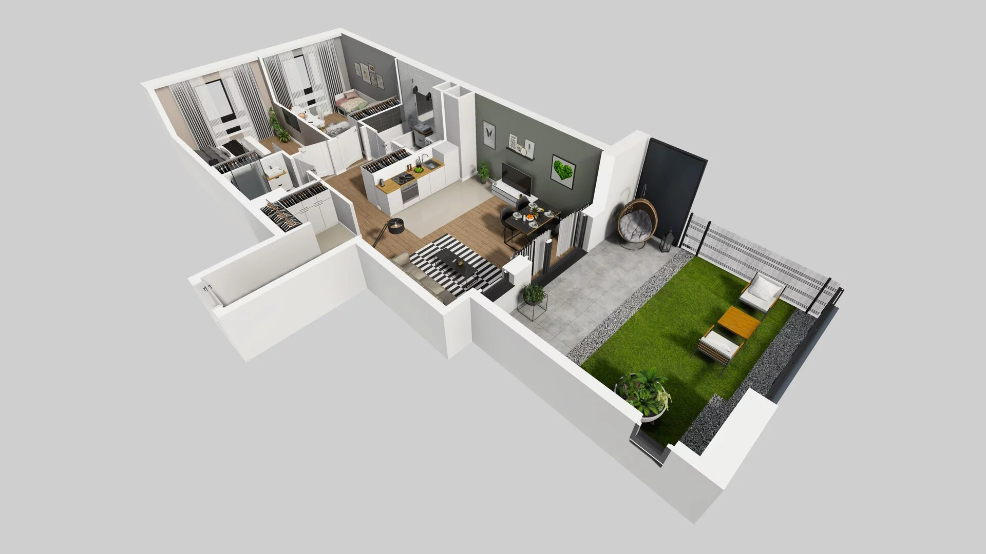 3 pokoje, mieszkanie 68,46 m², piętro 1, oferta nr D/13, Osiedle Urbino 1.4, Warszawa, Włochy, Raków, ul. Równoległa