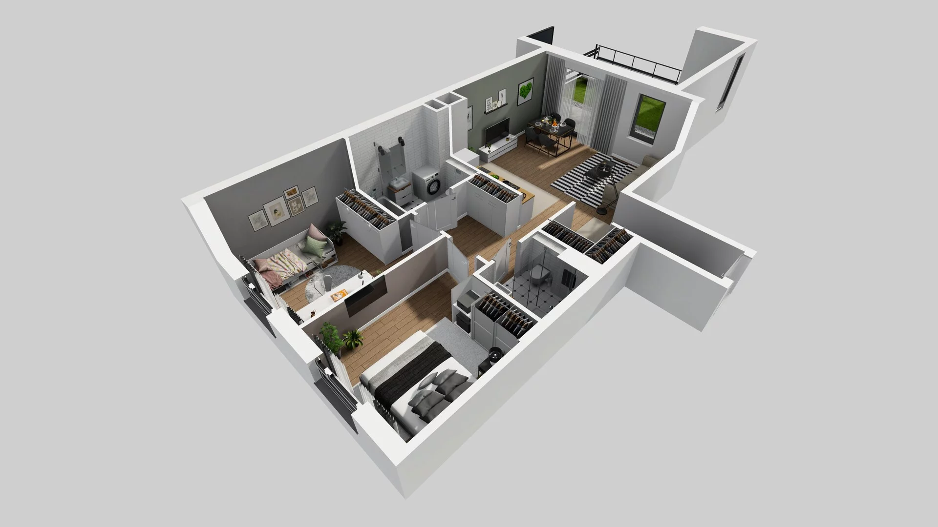 3 pokoje, mieszkanie 68,46 m², piętro 1, oferta nr D/13, Osiedle Urbino 1.4, Warszawa, Włochy, Raków, ul. Równoległa