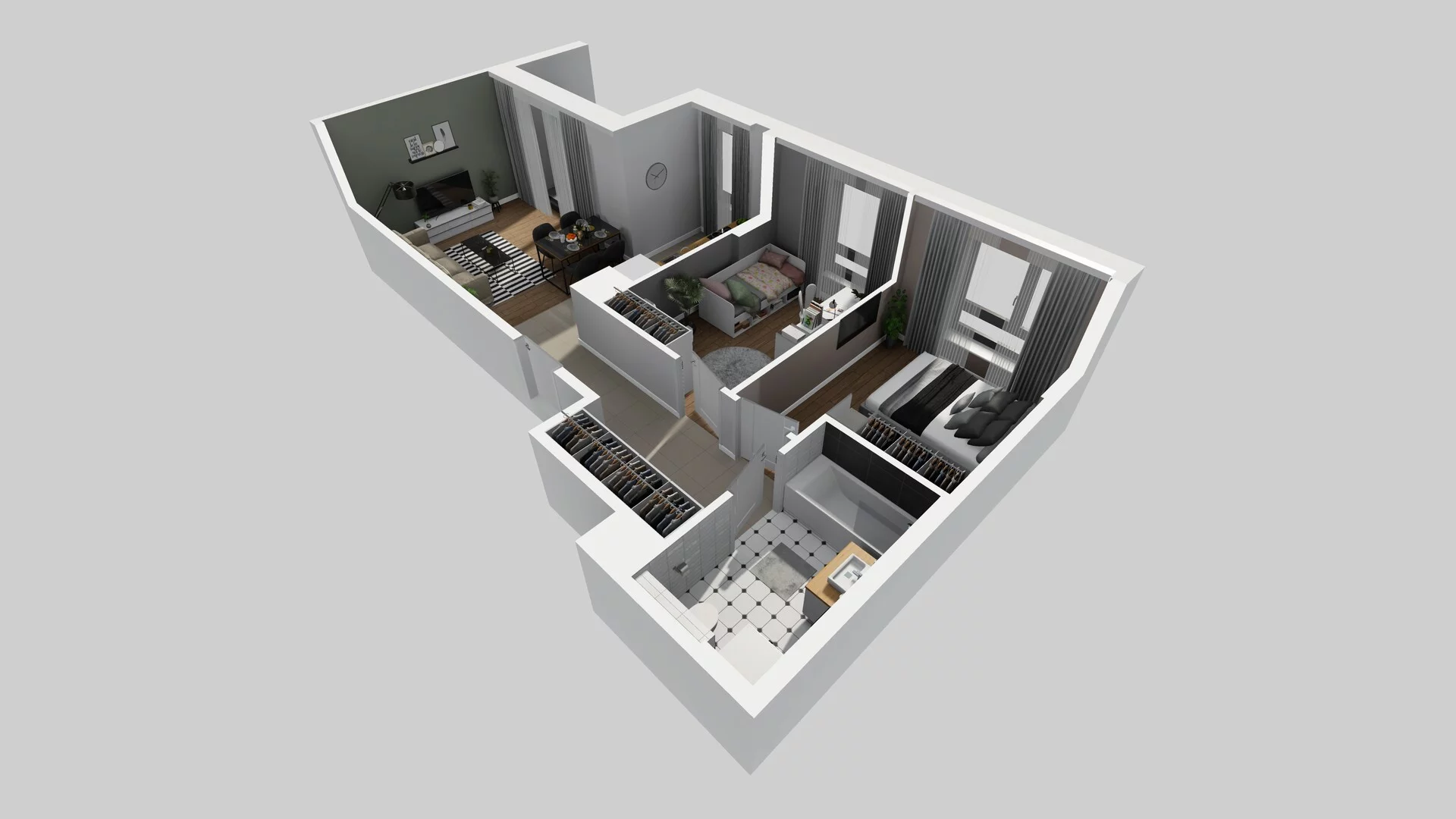 3 pokoje, mieszkanie 56,28 m², piętro 1, oferta nr D/5, Osiedle Urbino 1.4, Warszawa, Włochy, Raków, ul. Równoległa