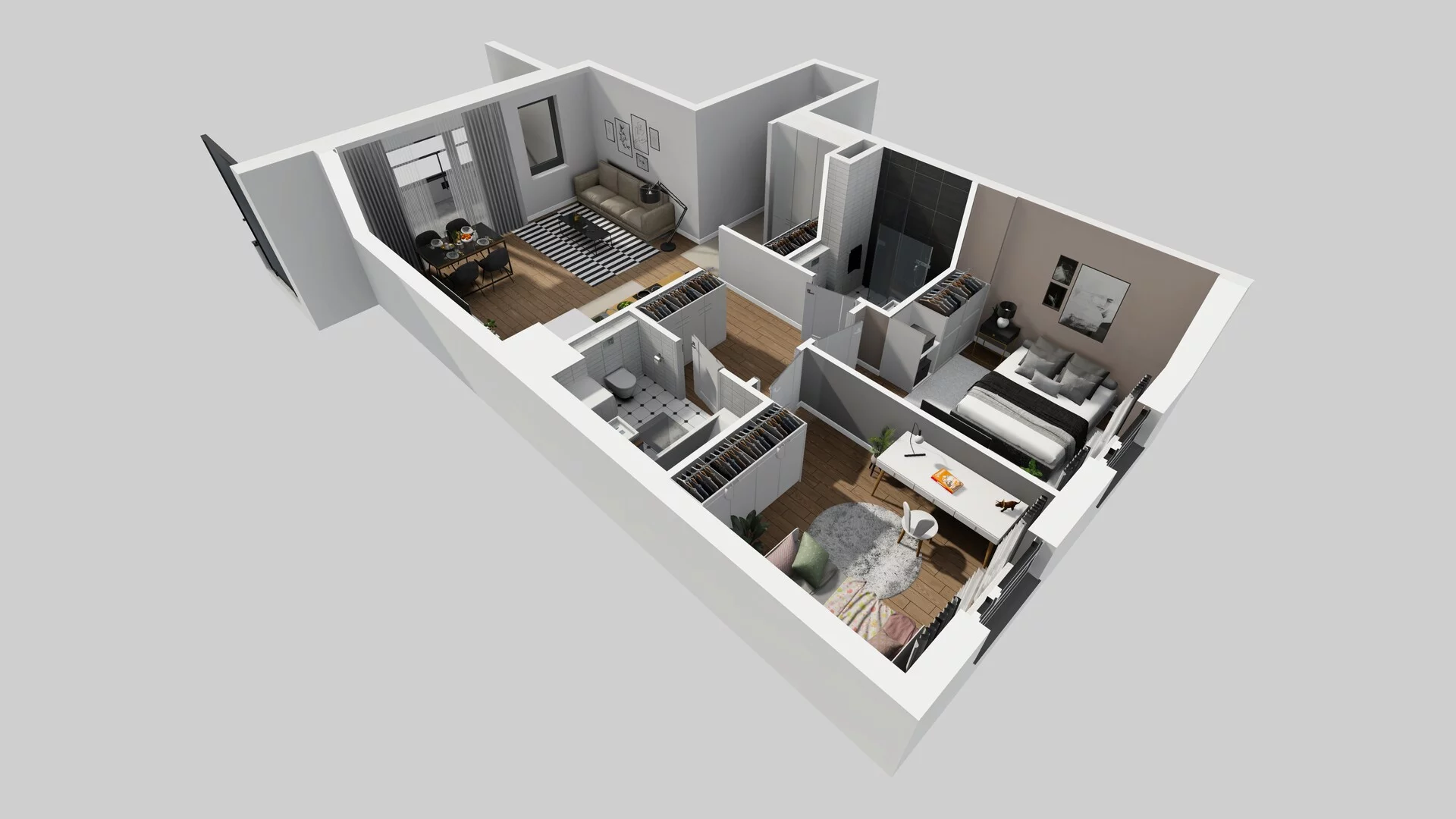 3 pokoje, mieszkanie 68,61 m², piętro 6, oferta nr D/58, Osiedle Urbino 1.4, Warszawa, Włochy, Raków, ul. Równoległa