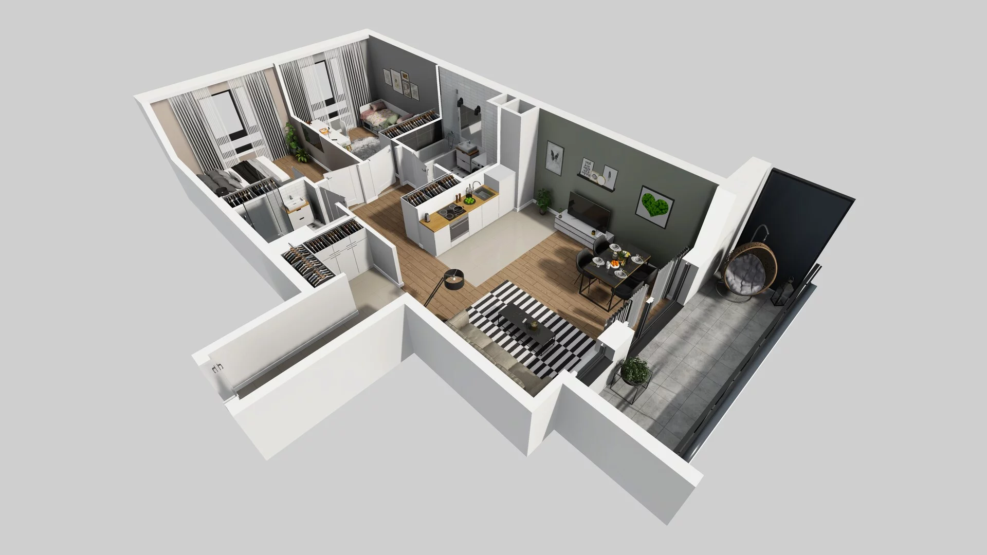 3 pokoje, mieszkanie 68,61 m², piętro 6, oferta nr D/58, Osiedle Urbino 1.4, Warszawa, Włochy, Raków, ul. Równoległa