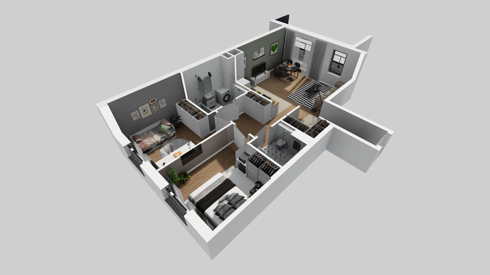 3 pokoje, mieszkanie 68,61 m², piętro 6, oferta nr D/58, Osiedle Urbino 1.4, Warszawa, Włochy, Raków, ul. Równoległa