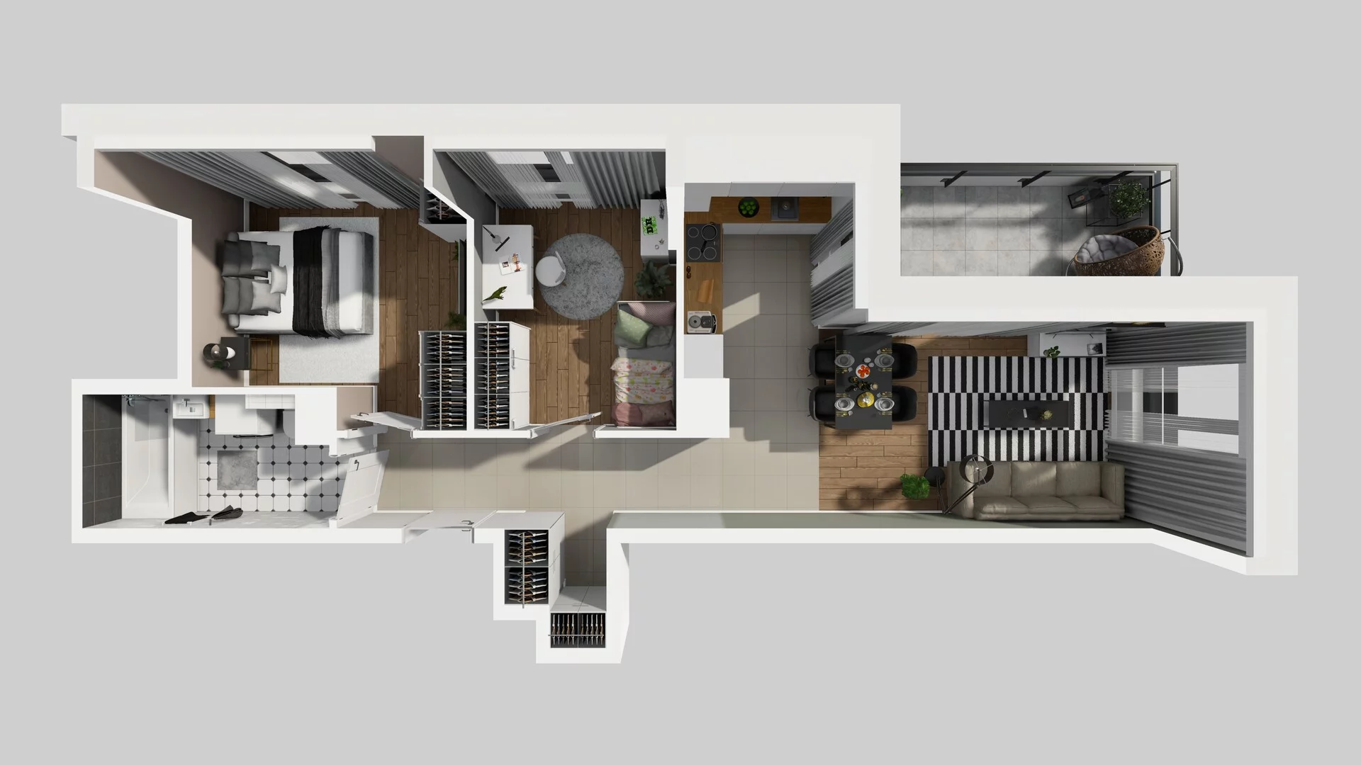 3 pokoje, mieszkanie 57,69 m², piętro 1, oferta nr D/59, Osiedle Urbino 1.4, Warszawa, Włochy, Raków, ul. Równoległa