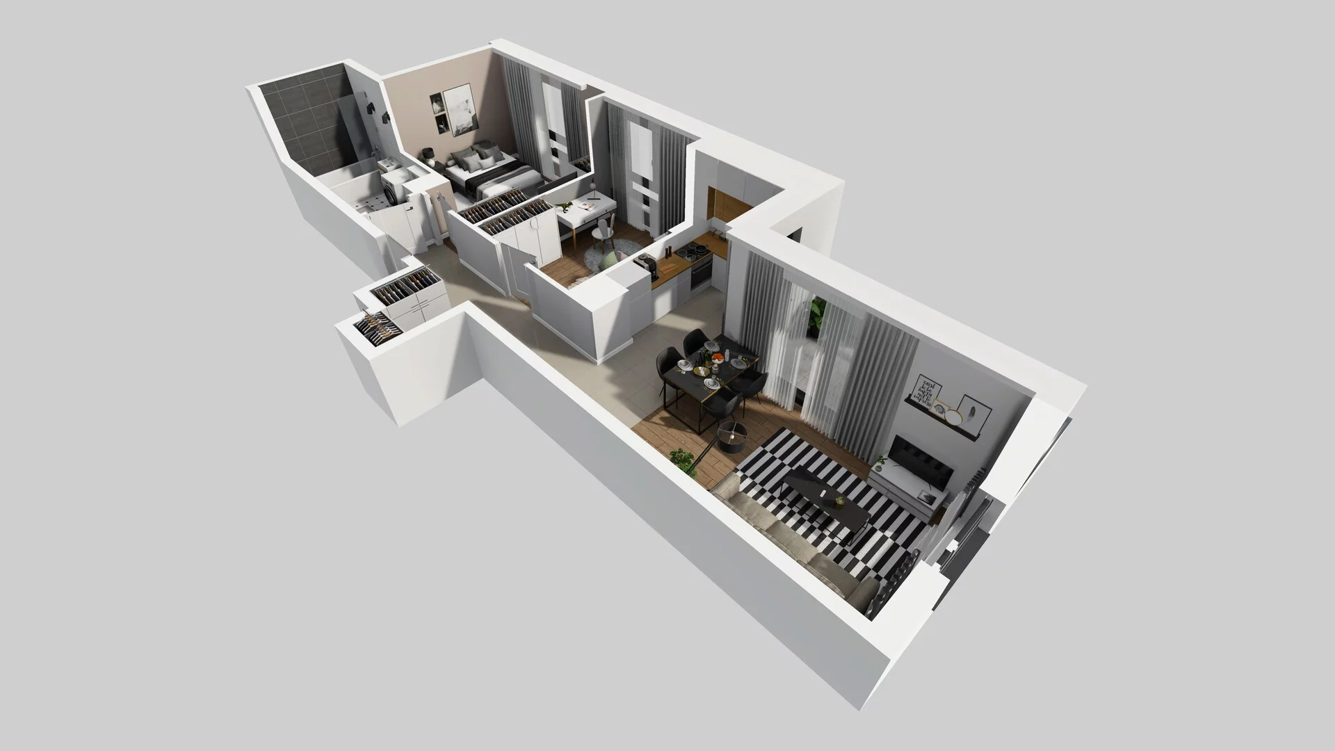 3 pokoje, mieszkanie 57,69 m², piętro 1, oferta nr D/59, Osiedle Urbino 1.4, Warszawa, Włochy, Raków, ul. Równoległa