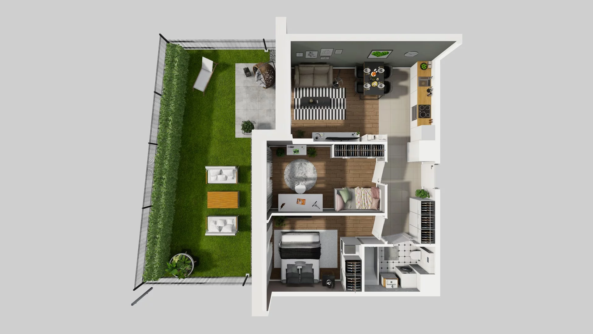 3 pokoje, mieszkanie 54,61 m², parter, oferta nr D/89, Osiedle Urbino 1.4, Warszawa, Włochy, Raków, ul. Równoległa