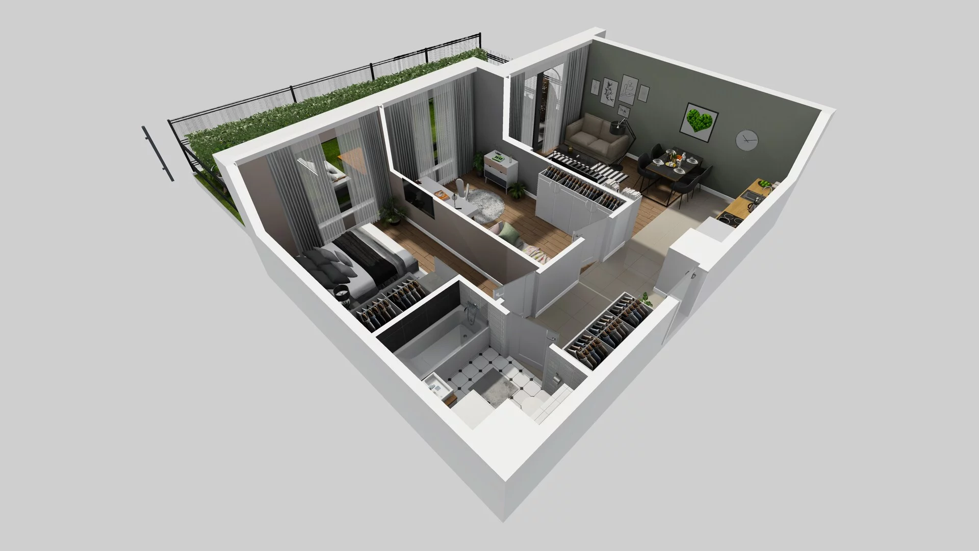 3 pokoje, mieszkanie 54,61 m², parter, oferta nr D/89, Osiedle Urbino 1.4, Warszawa, Włochy, Raków, ul. Równoległa