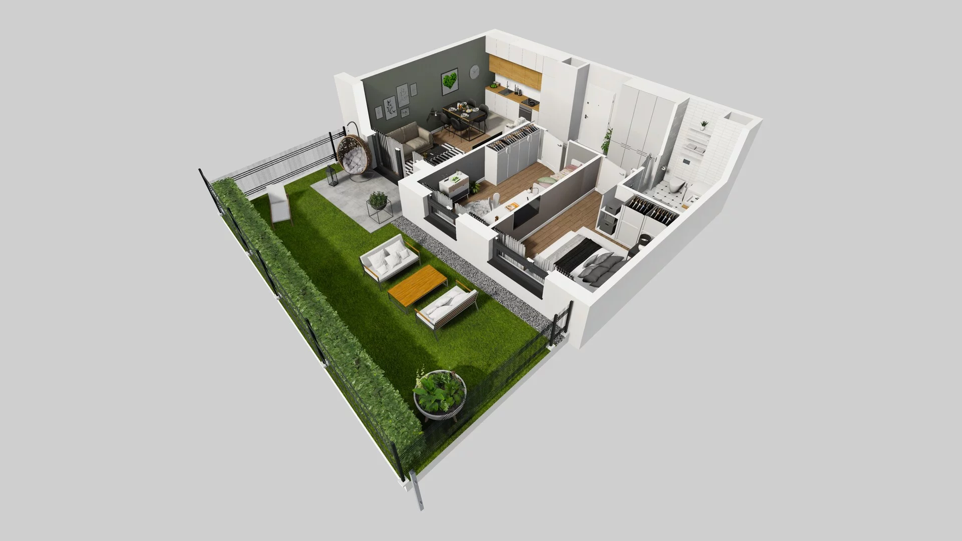 3 pokoje, mieszkanie 54,61 m², parter, oferta nr D/89, Osiedle Urbino 1.4, Warszawa, Włochy, Raków, ul. Równoległa