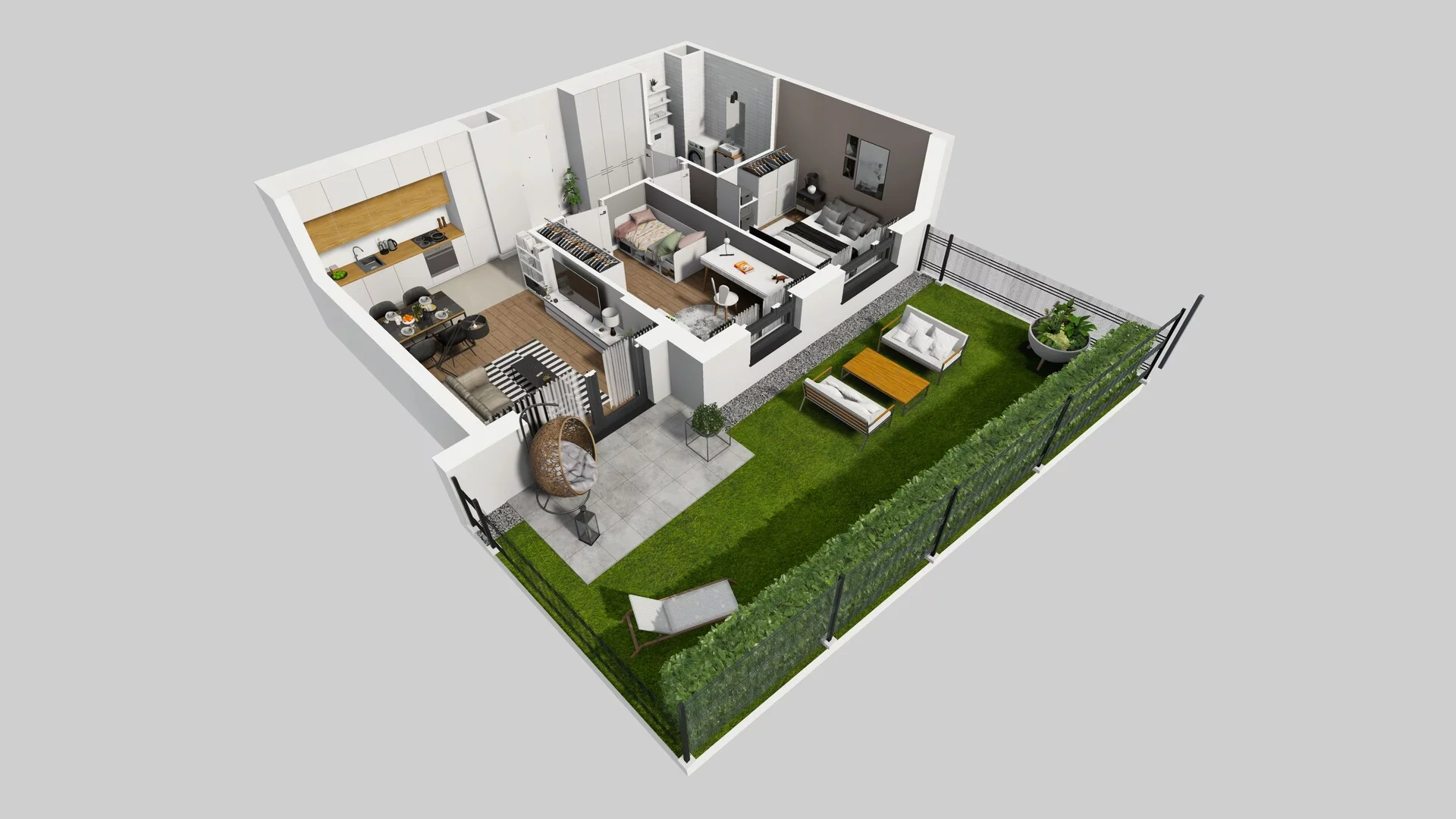 3 pokoje, mieszkanie 54,61 m², parter, oferta nr D/89, Osiedle Urbino 1.4, Warszawa, Włochy, Raków, ul. Równoległa