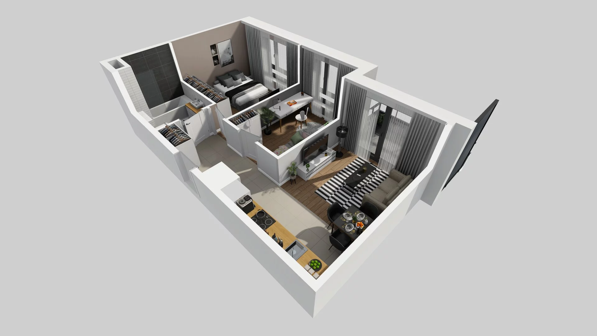 3 pokoje, mieszkanie 49,71 m², piętro 1, oferta nr D/97, Osiedle Urbino 1.4, Warszawa, Włochy, Raków, ul. Równoległa